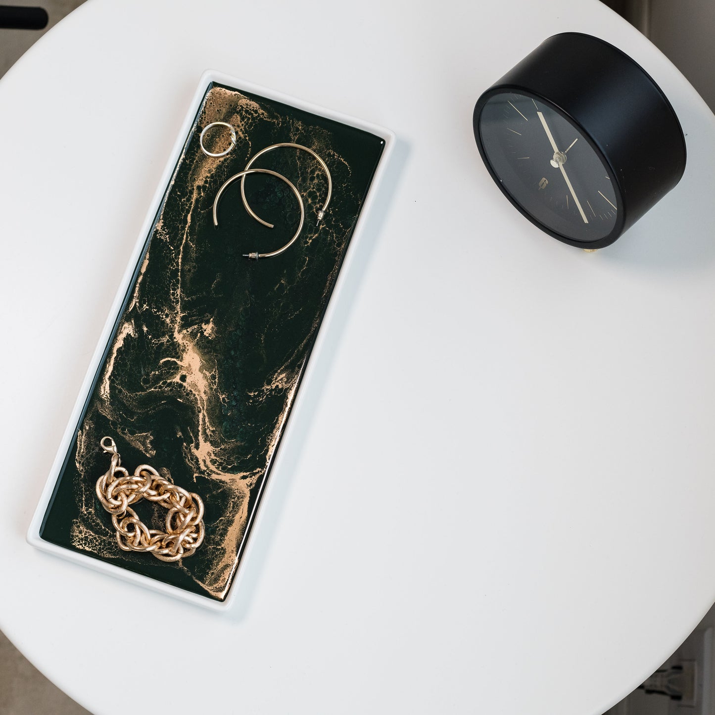large ceramic tray accented with resin