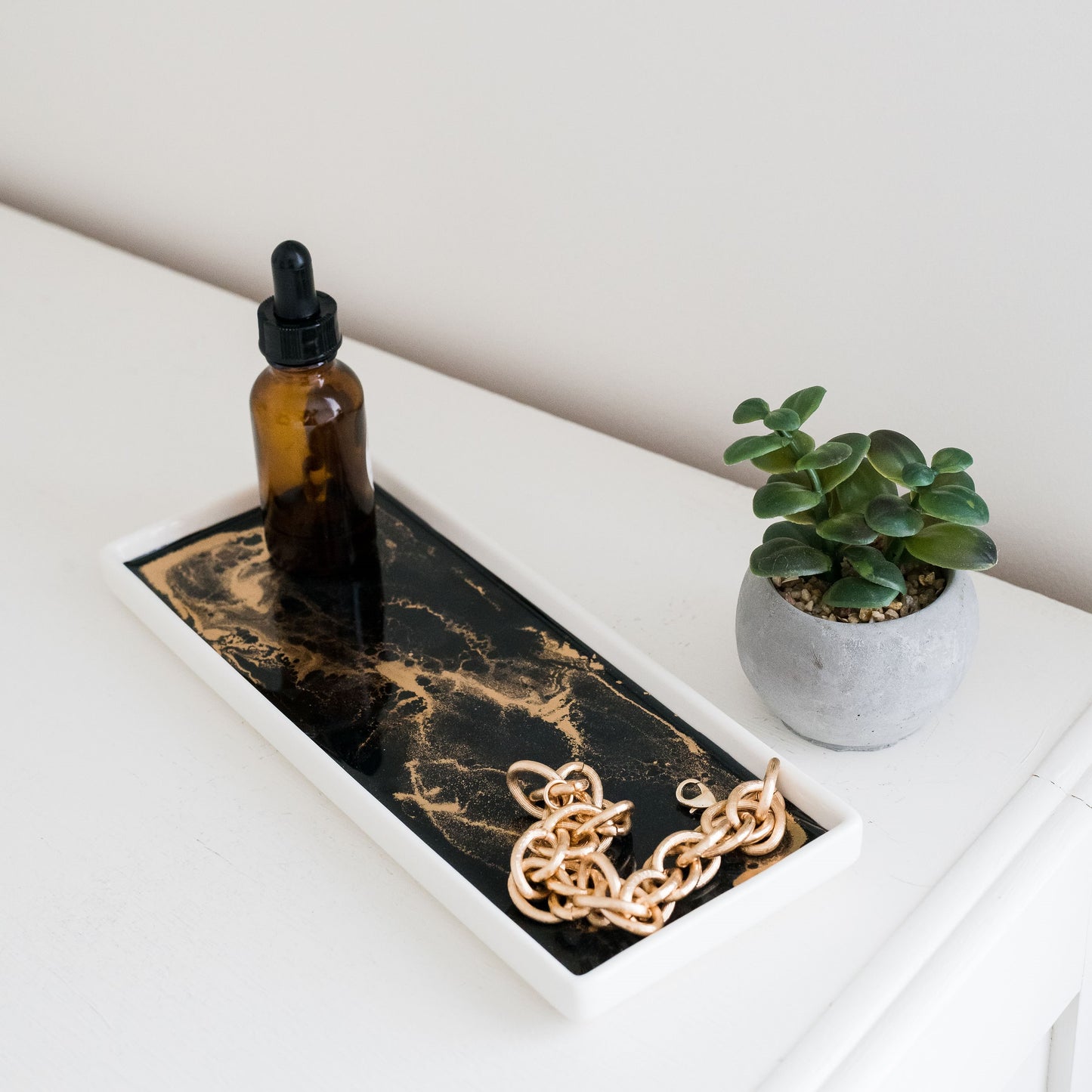 small ceramic tray accented with resin