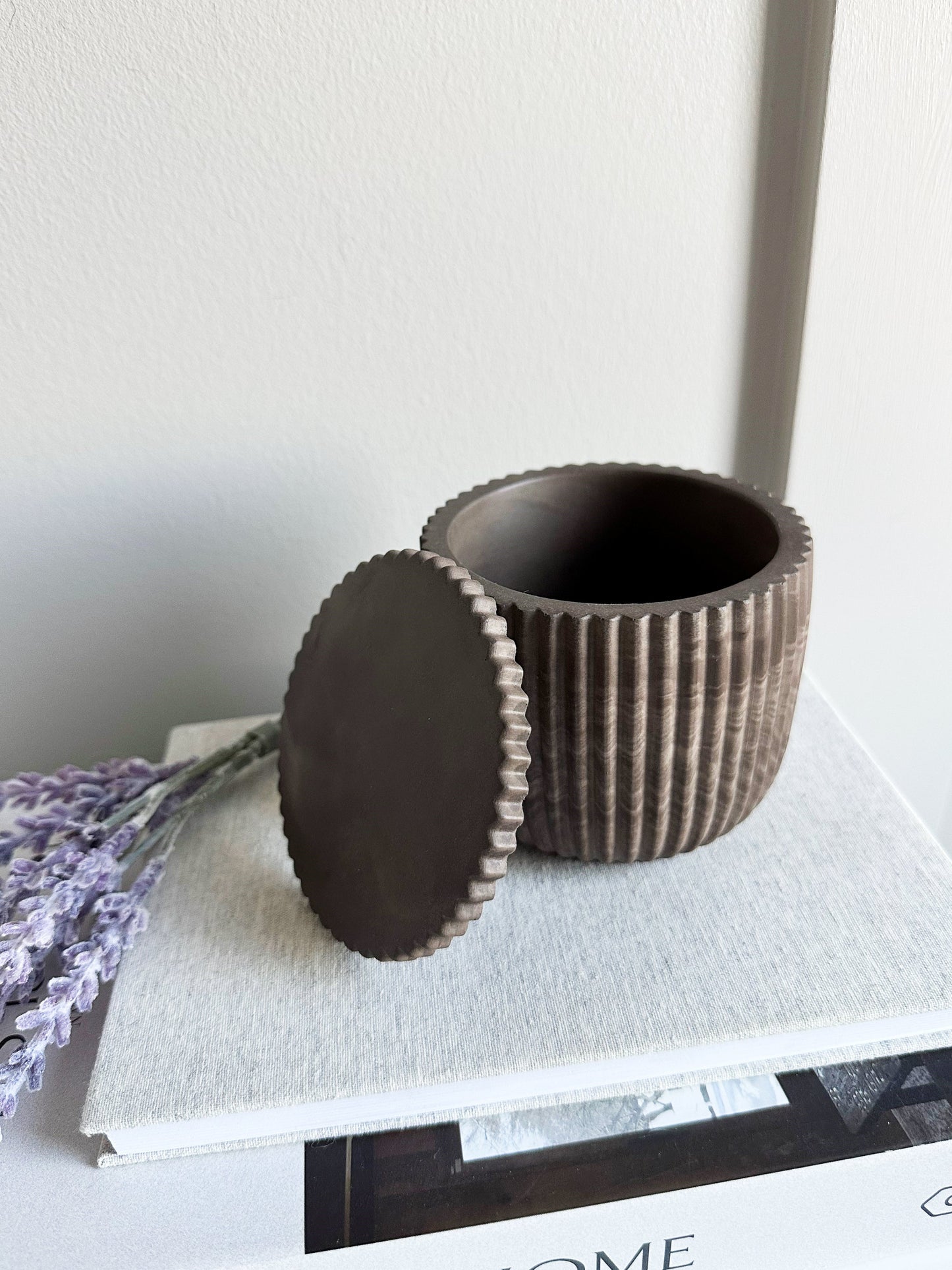 NEW!!! Fluted Jar with Lid