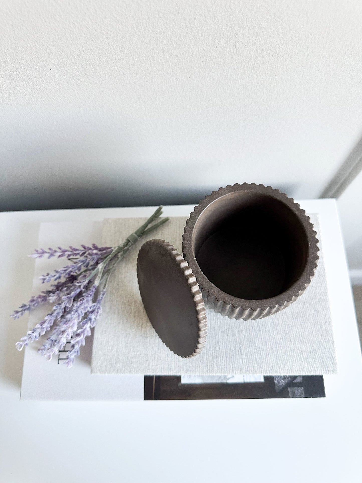 NEW!!! Fluted Jar with Lid