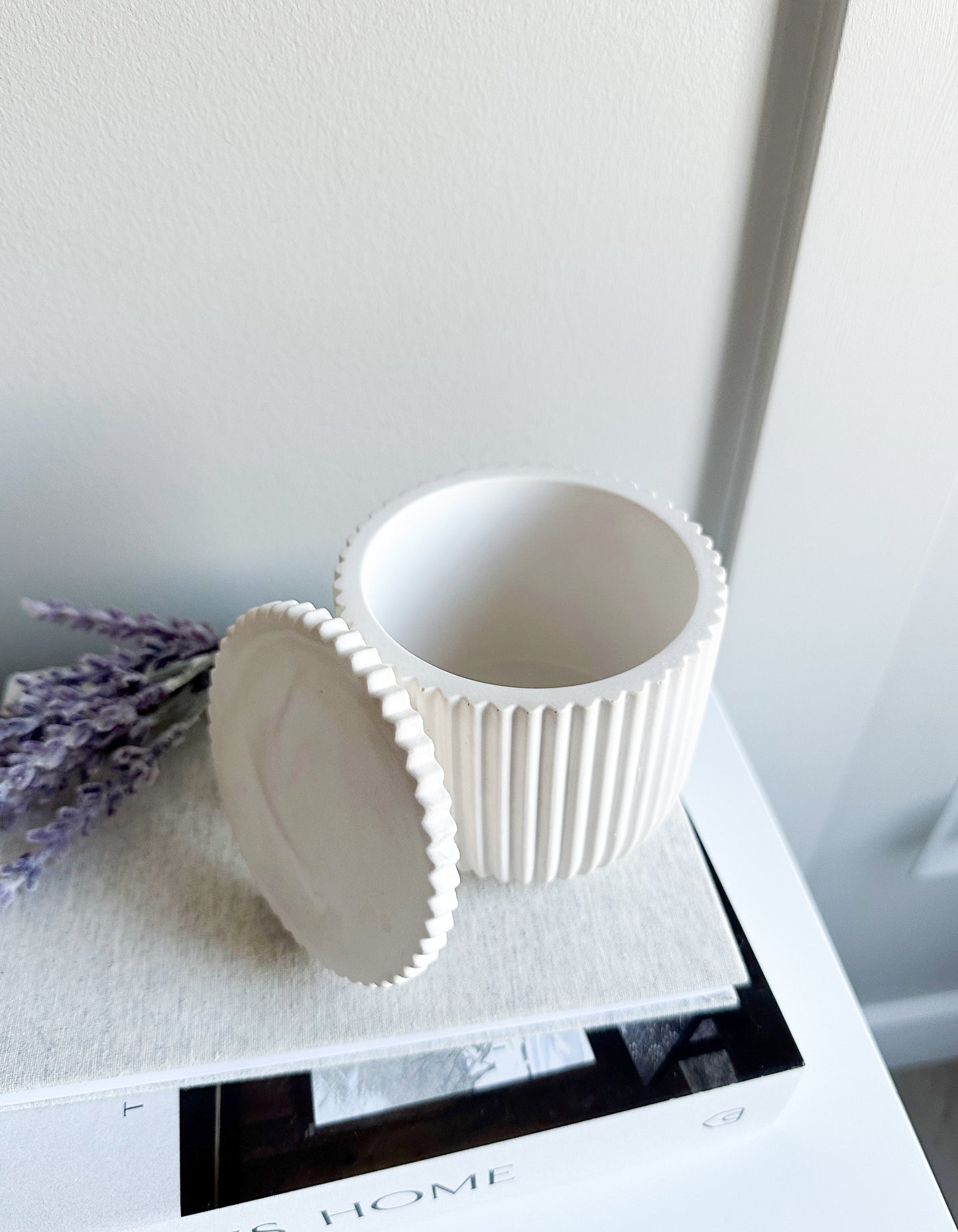 NEW!!! Fluted Jar with Lid