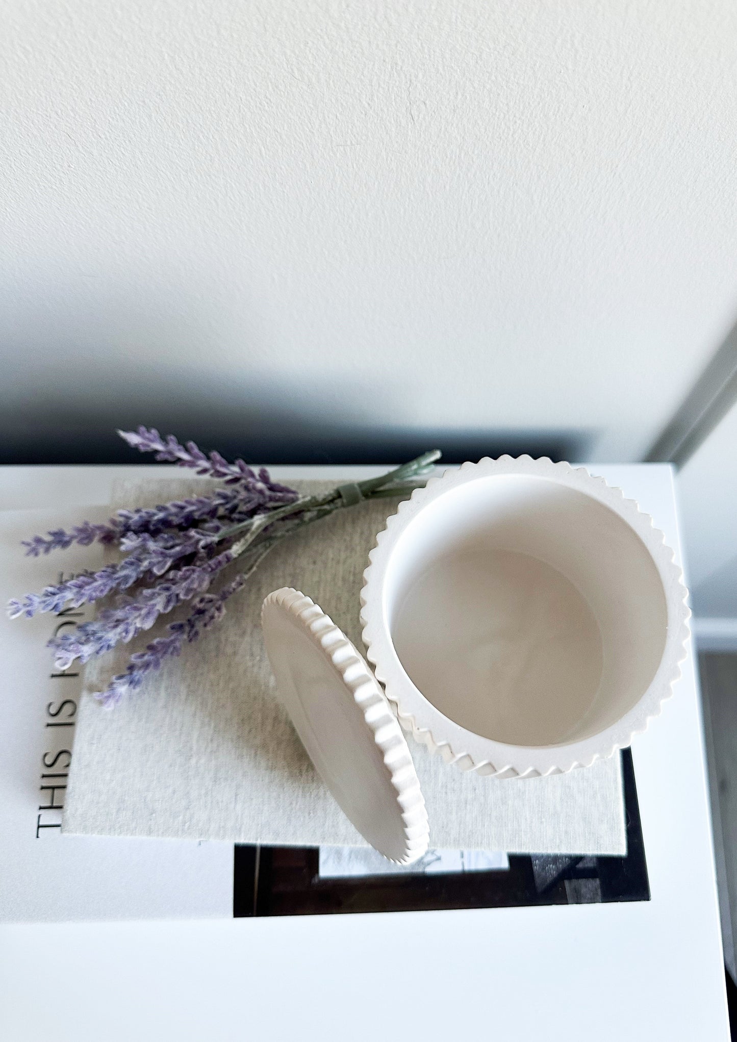 NEW!!! Fluted Jar with Lid