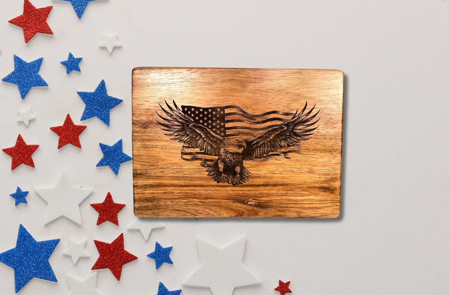 4th of July Engraved Cheese Board