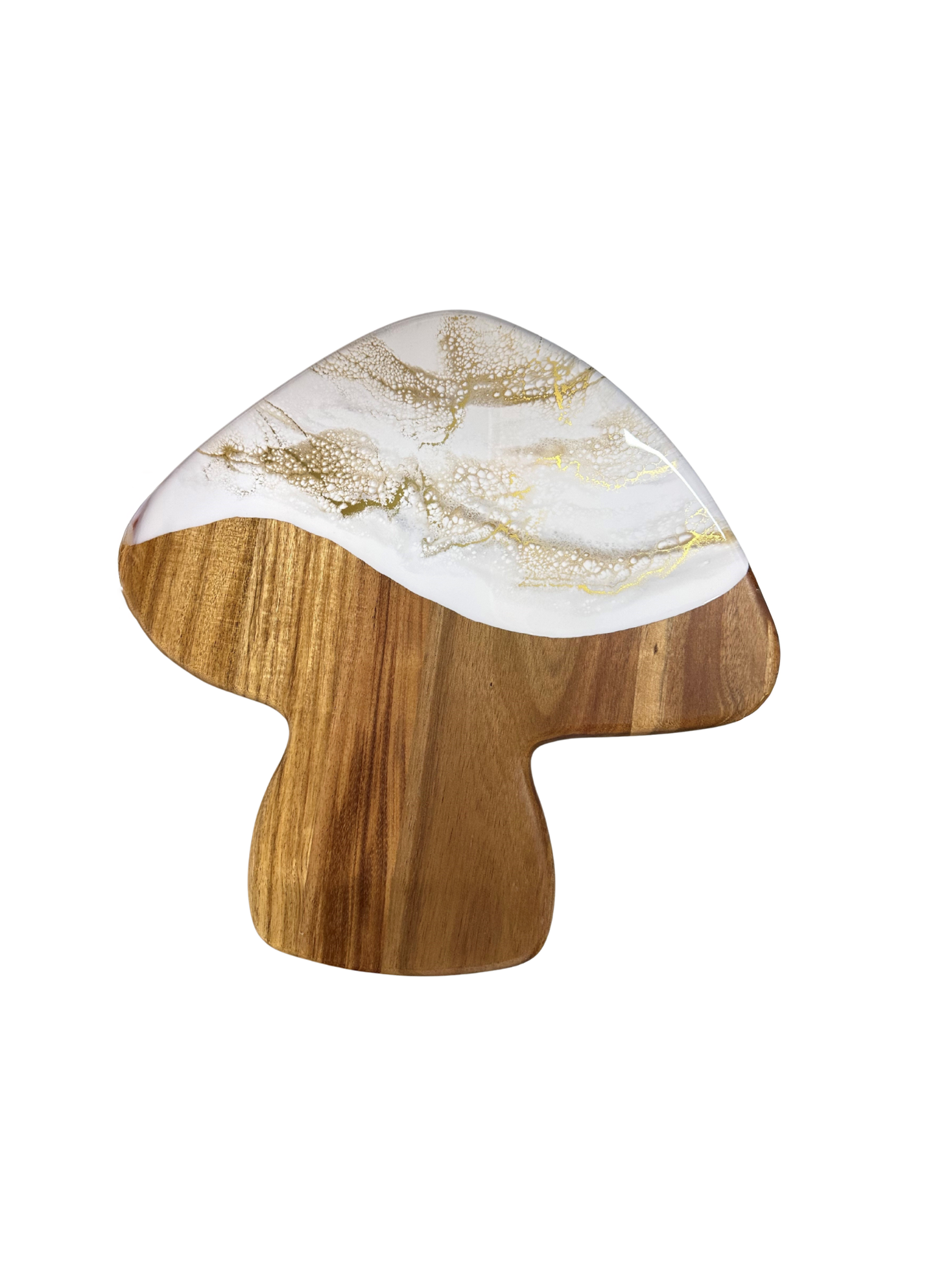 NEW!!! Mushroom Shaped Acacia Cheese Board and Ceramic Tray