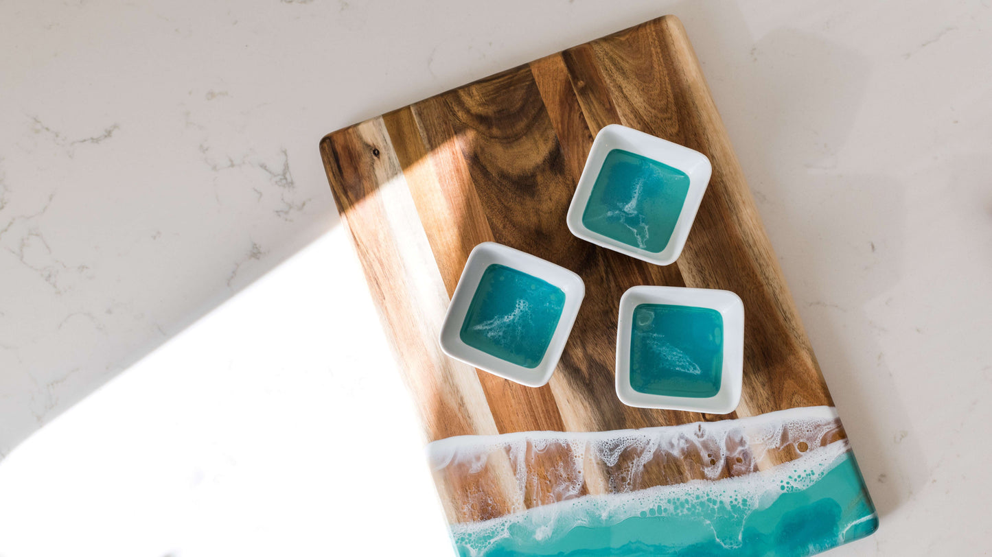 NEW! Resin Accented Ceramic Dipping Bowls (sets of 3)