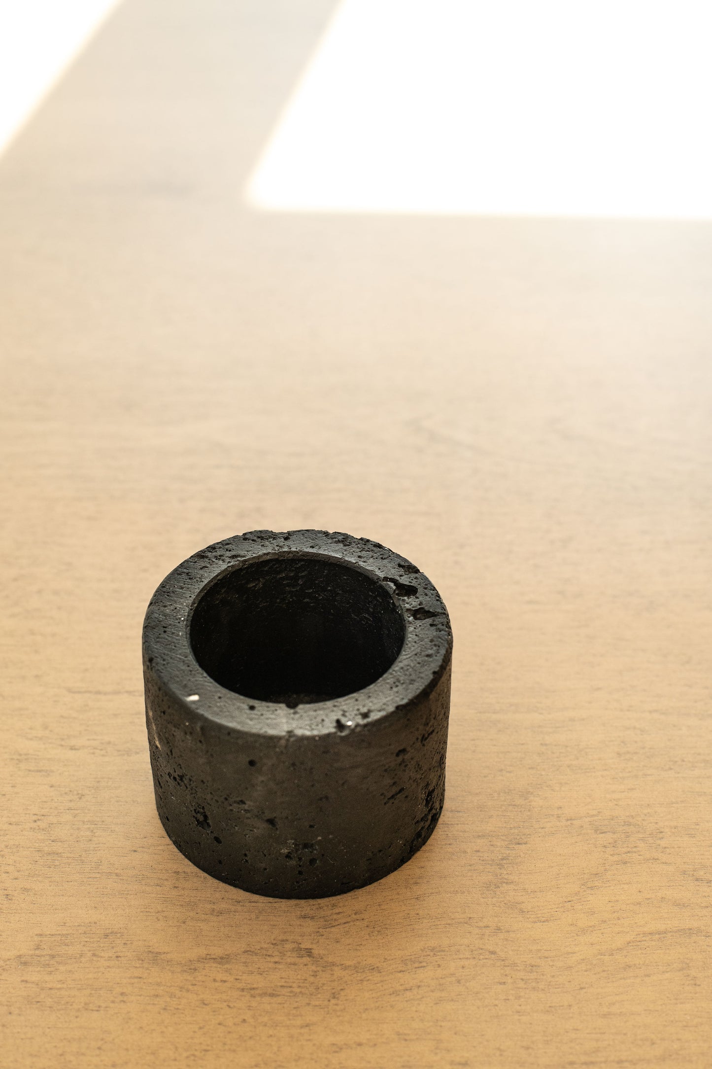 Travertine and Lava Rock Mini Vessel