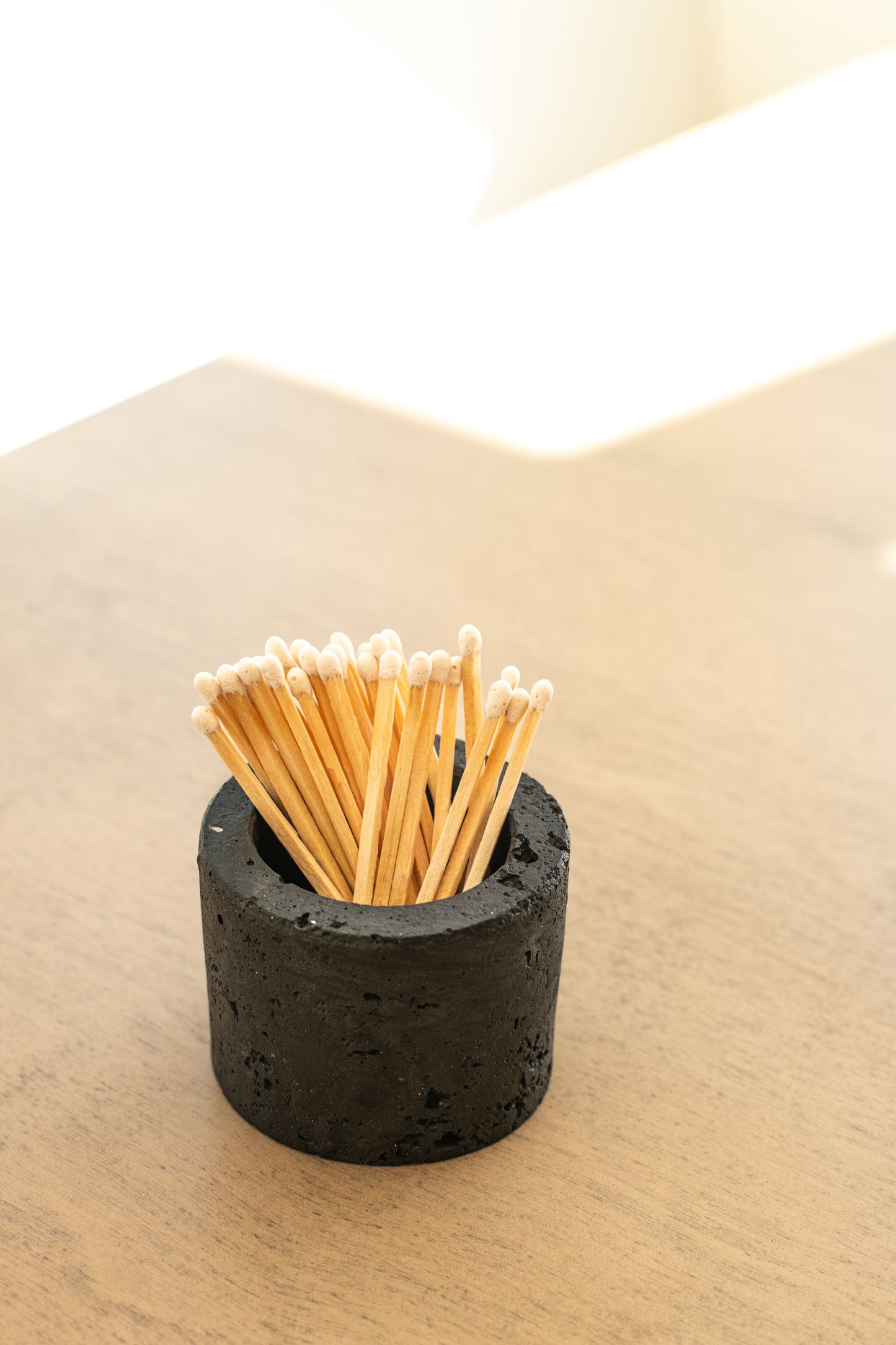 Travertine and Lava Rock Mini Vessel