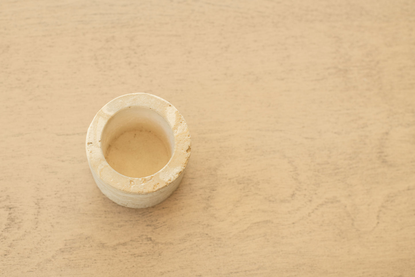 Travertine and Lava Rock Mini Vessel