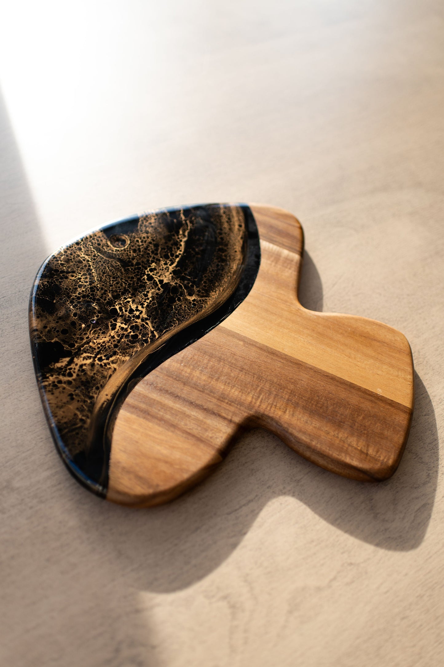 NEW!!! Mushroom Shaped Acacia Cheese Board and Ceramic Tray