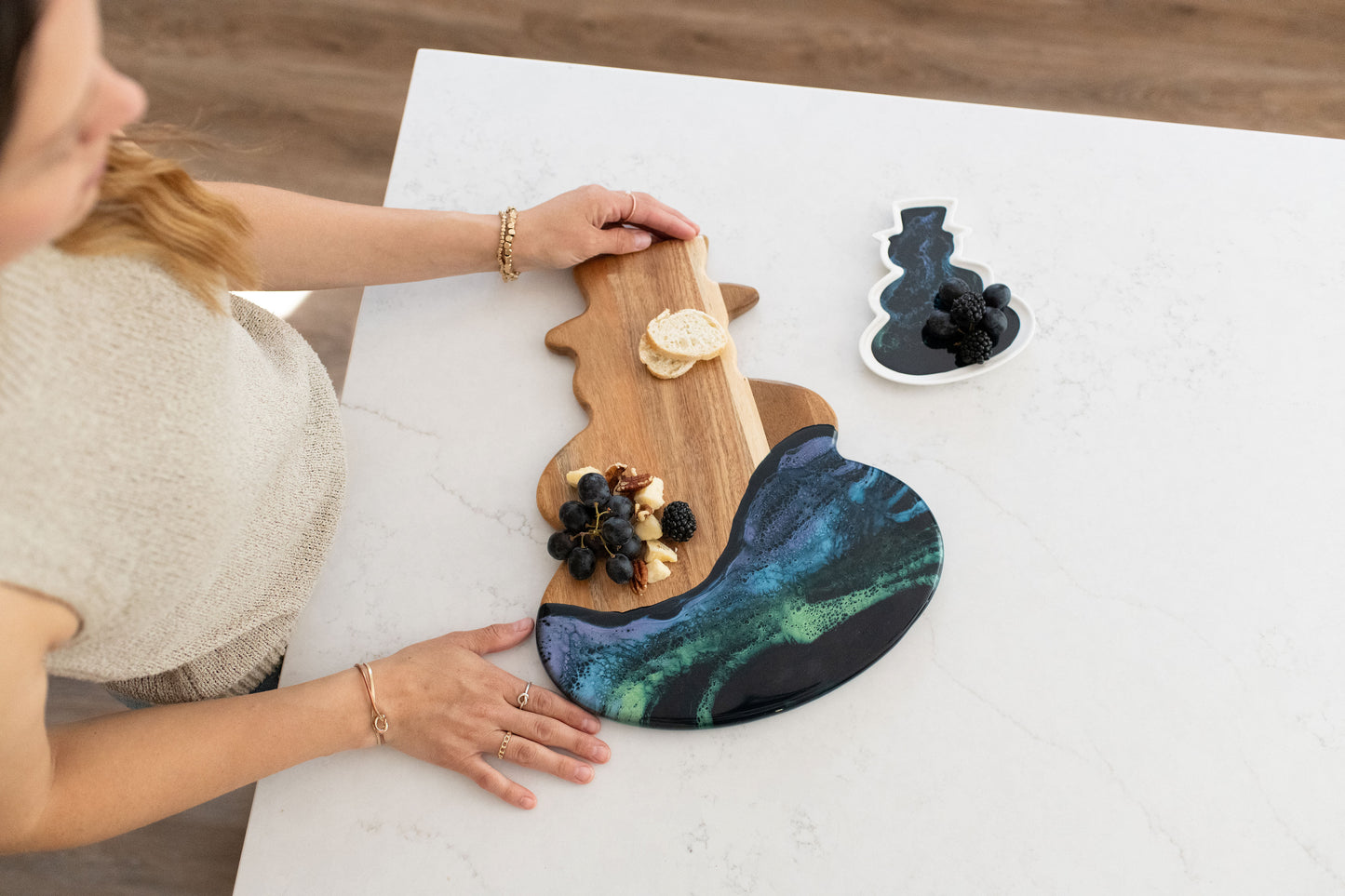 NEW!!! Snowman Charcuterie Board and Ceramic Tray