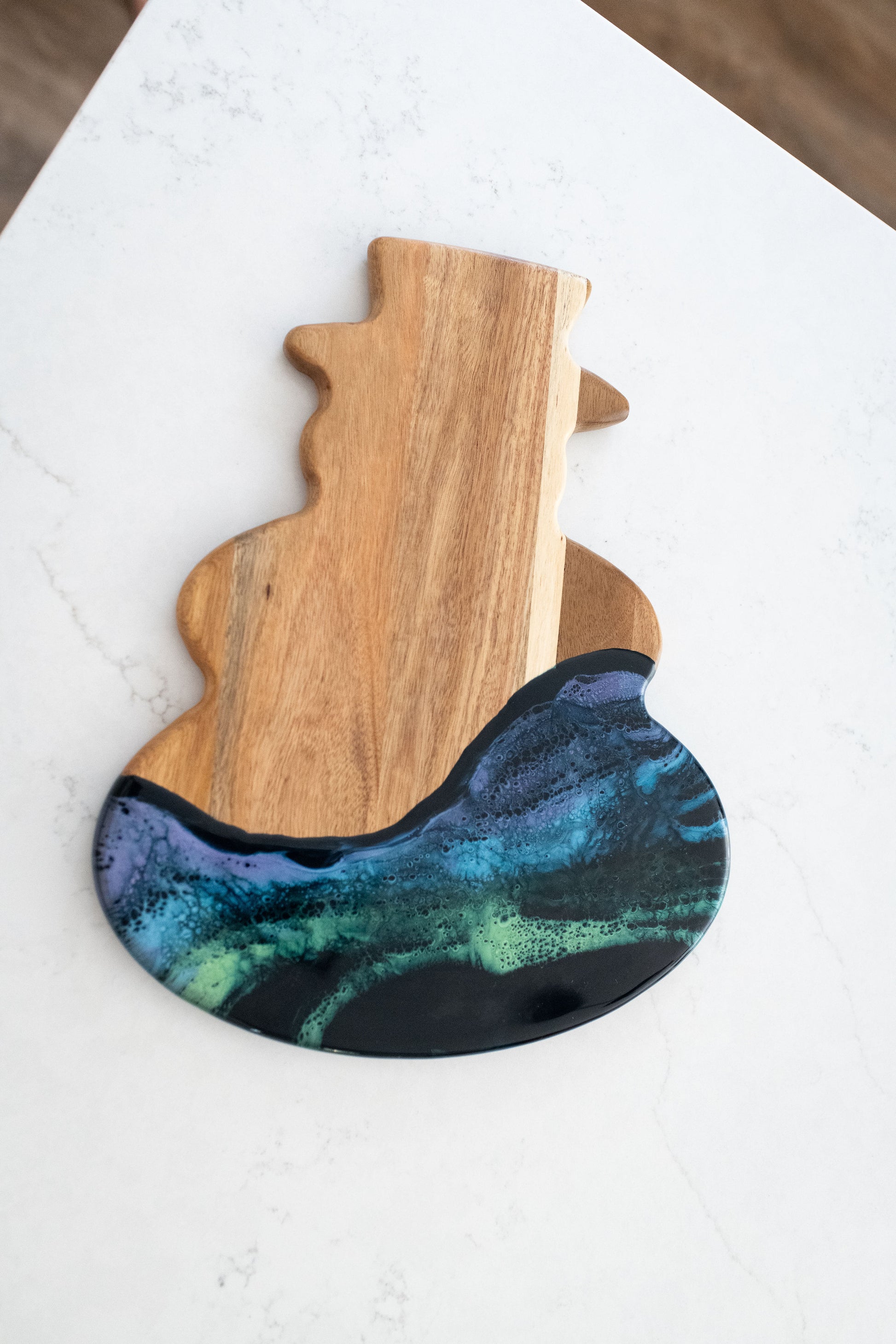 northern lights snowman board