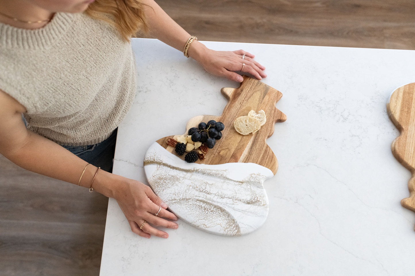 NEW!!! Snowman Charcuterie Board and Ceramic Tray