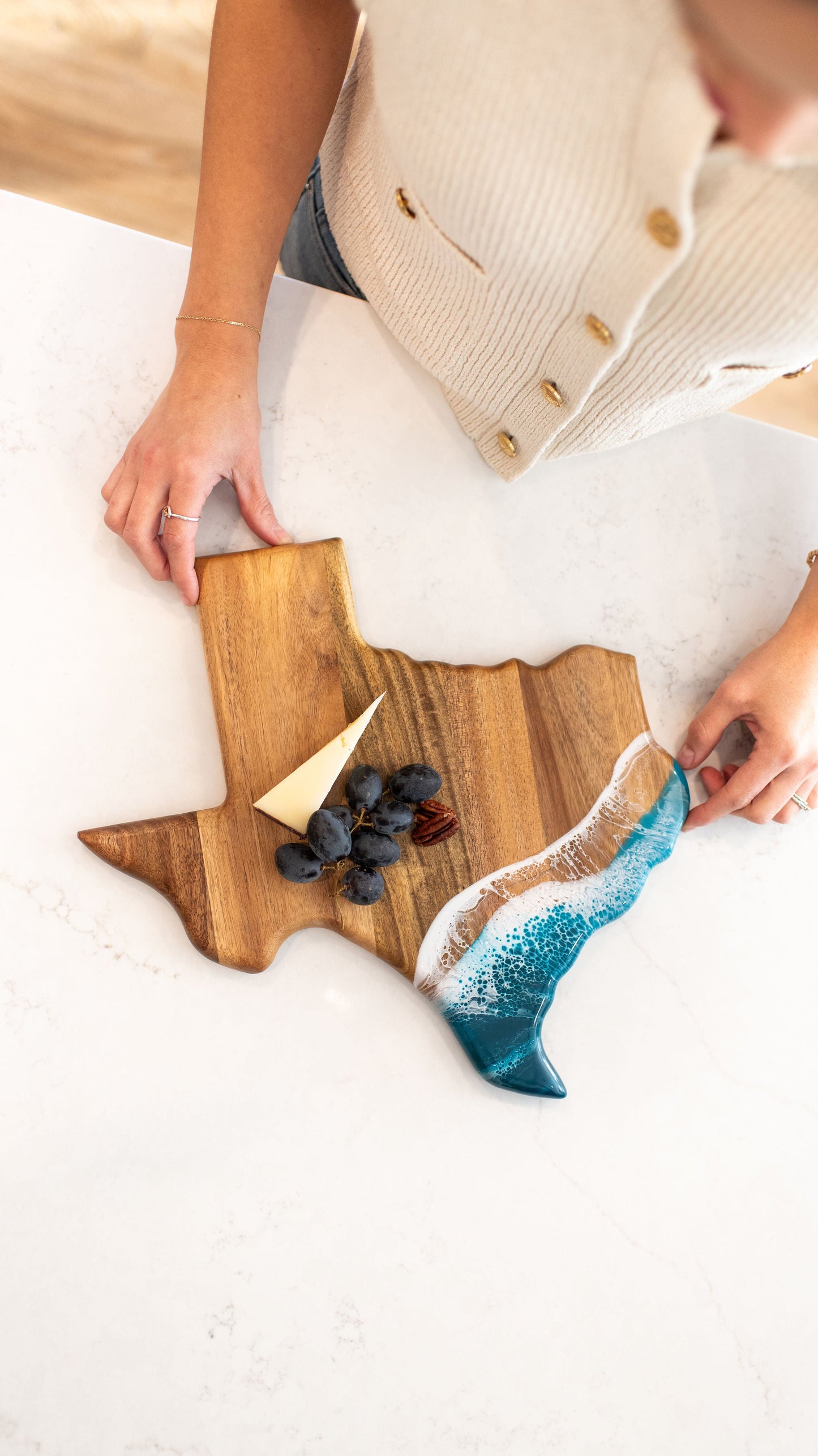 NEW!!! State Shaped Acacia Cheese Board