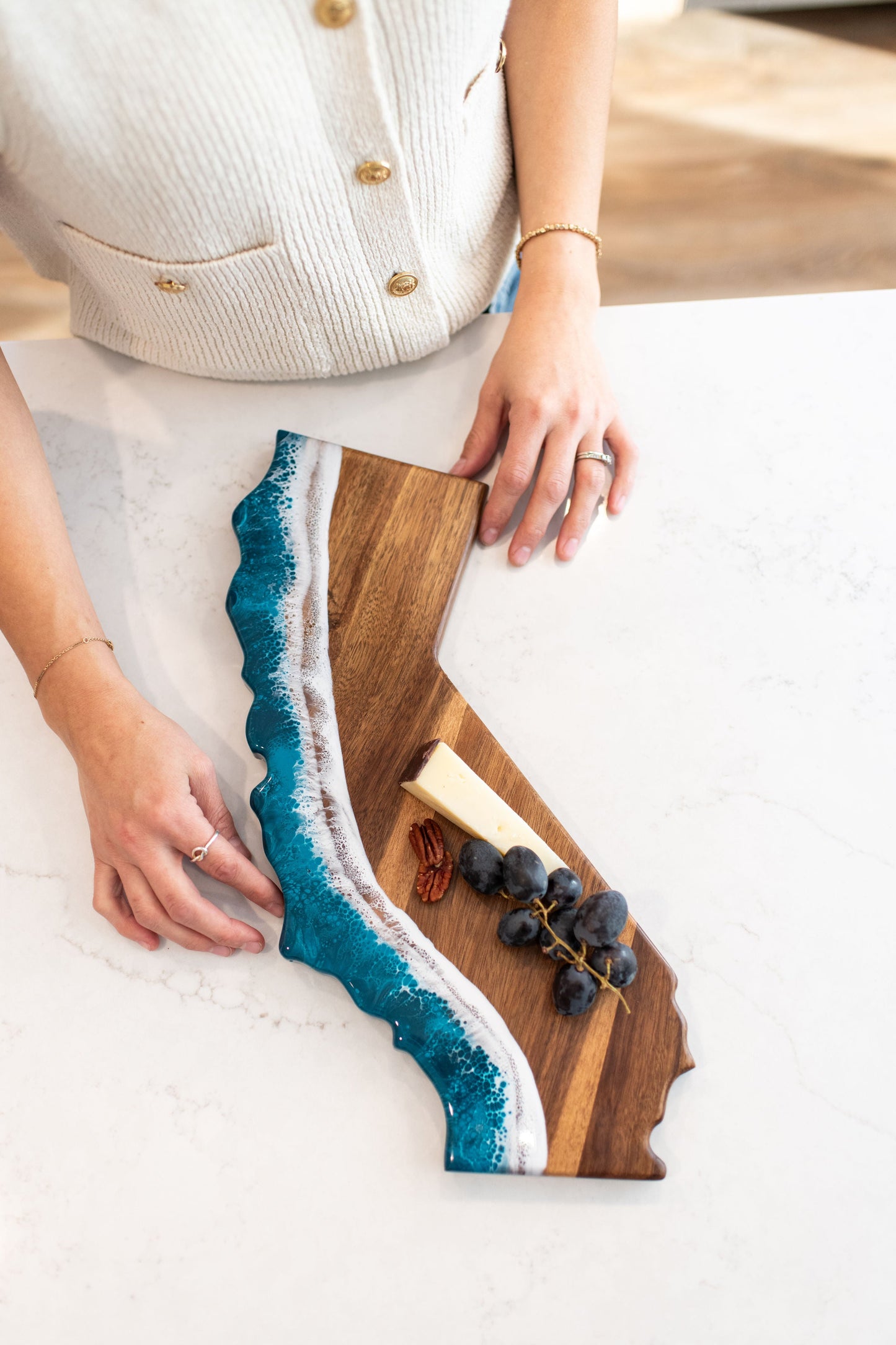 NEW!!! State Shaped Acacia Cheese Board