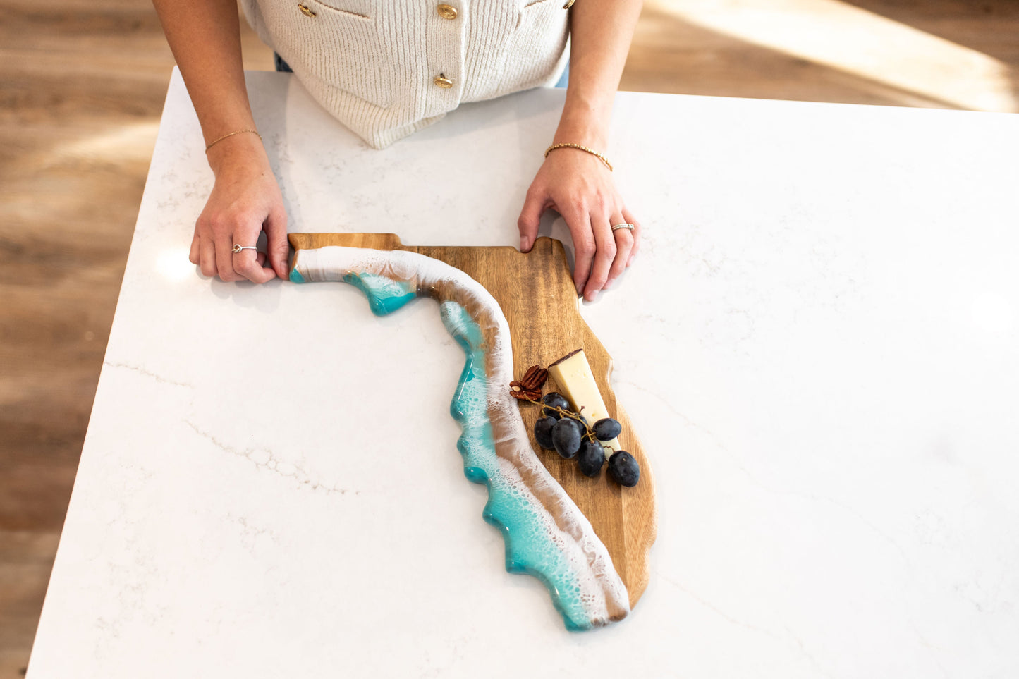 NEW!!! State Shaped Acacia Cheese Board