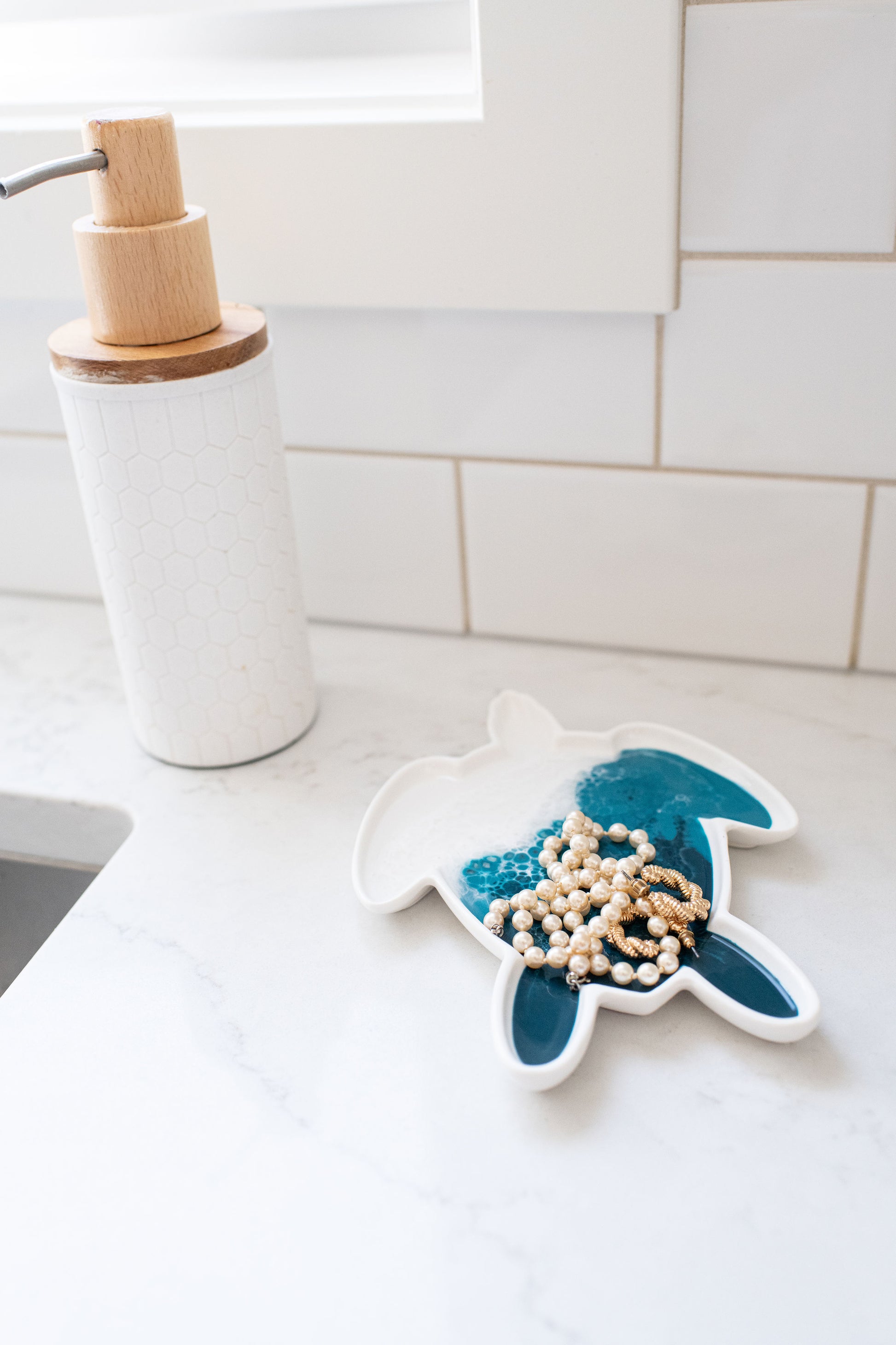 ocean vibes turtle ceramic tray 