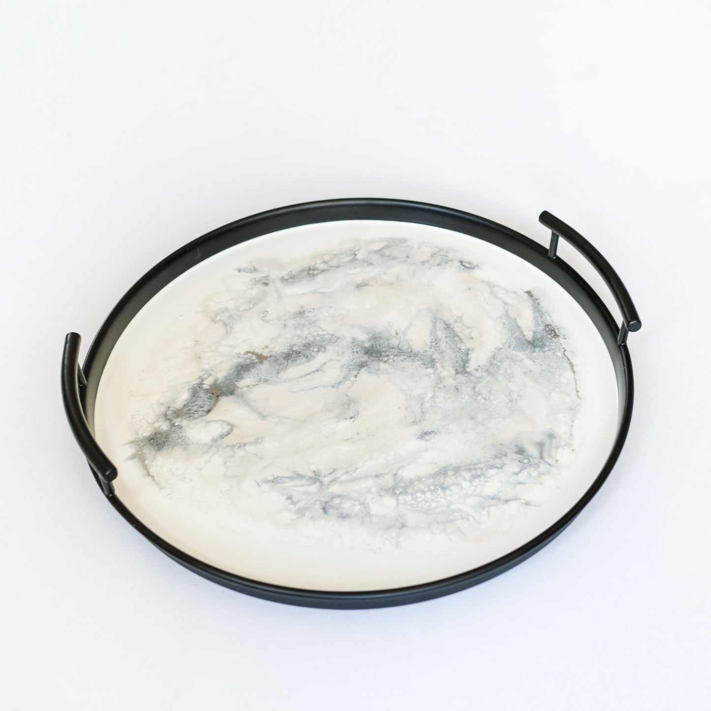 NEW! Resin Black Round Tray