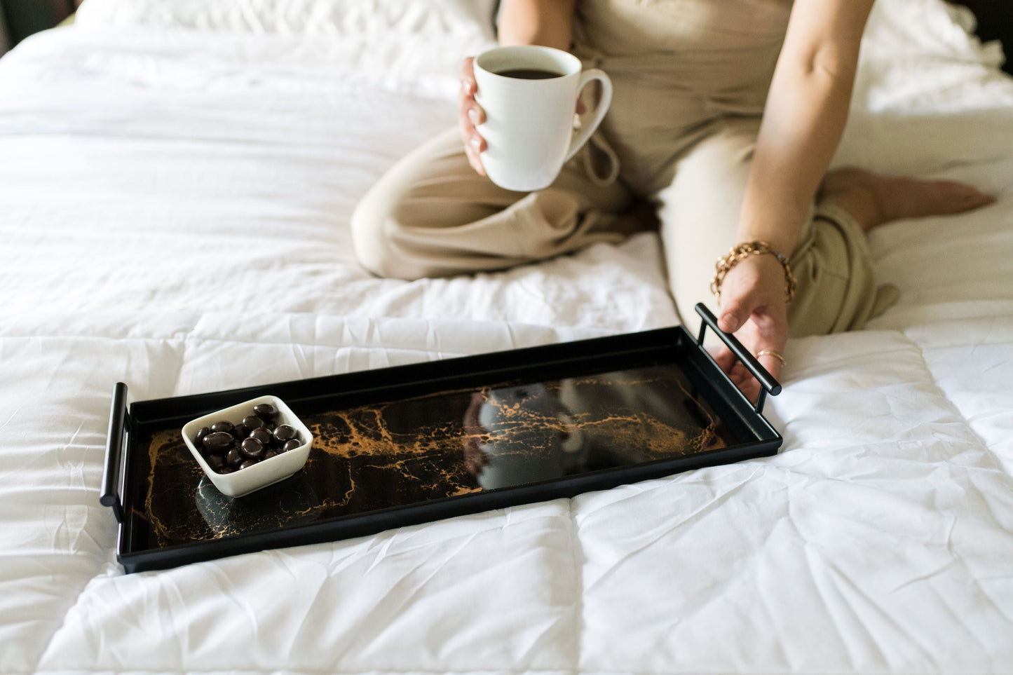 NEW! Resin Black Rectangle Tray