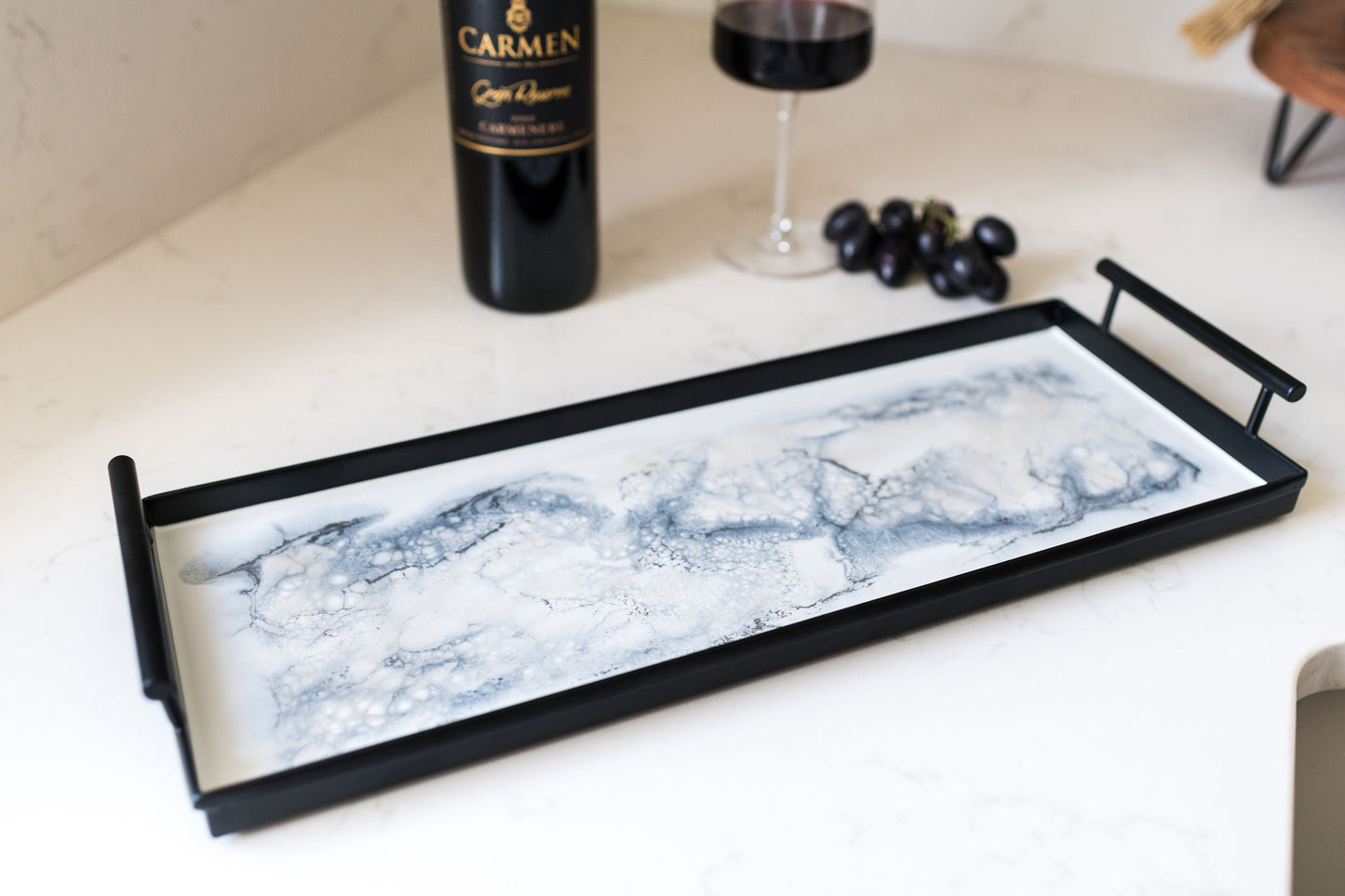 NEW! Resin Black Rectangle Tray