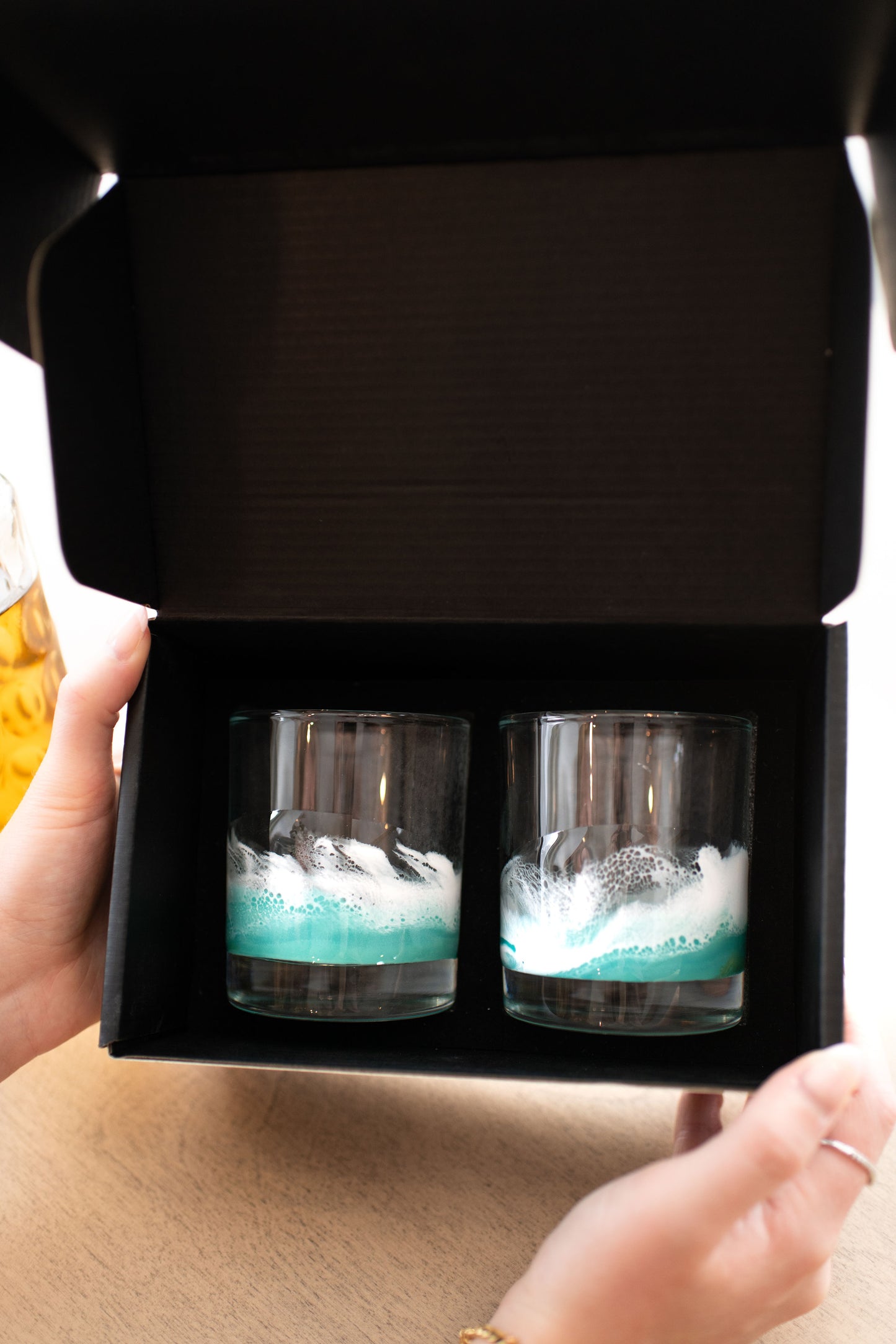 NEW!!! Resin Coated Old Fashioned Whisky Glasses (Set of 2)