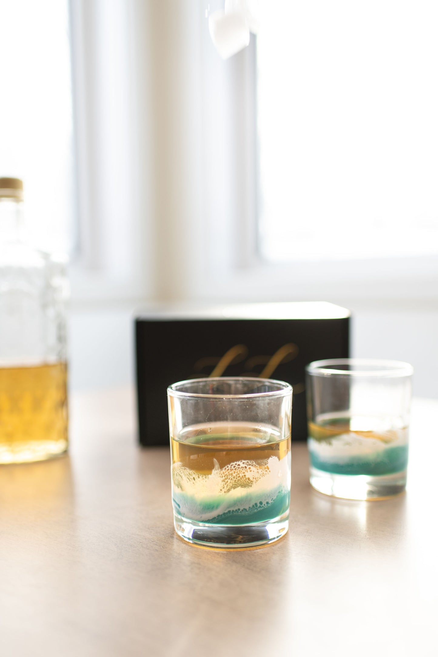 NEW!!! Resin Coated Old Fashioned Whisky Glasses (Set of 2)