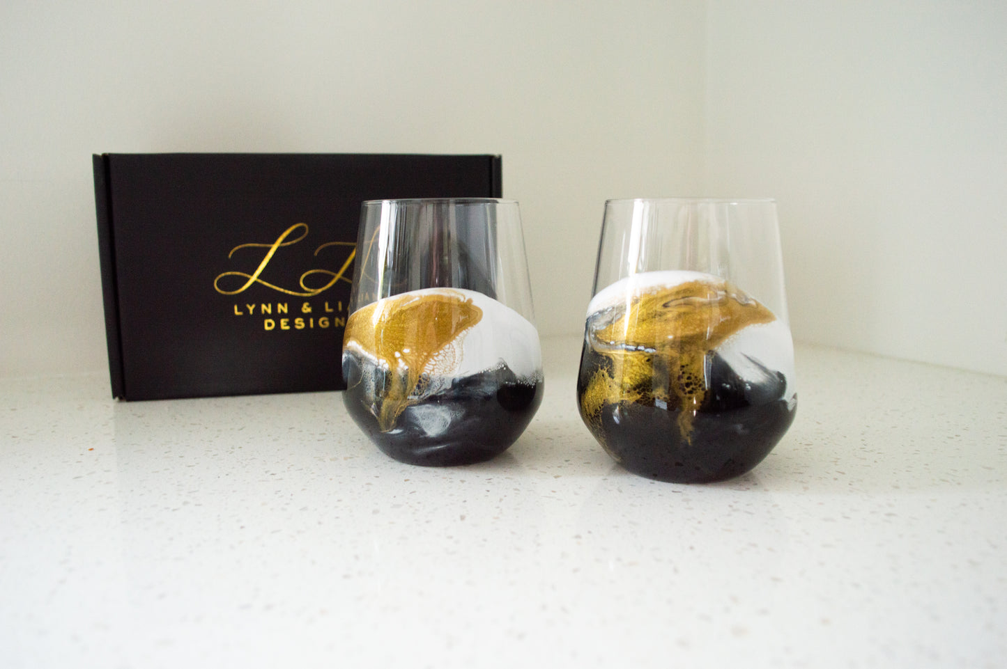 Resin Coated Entertaining Glasses (Set of 2)
