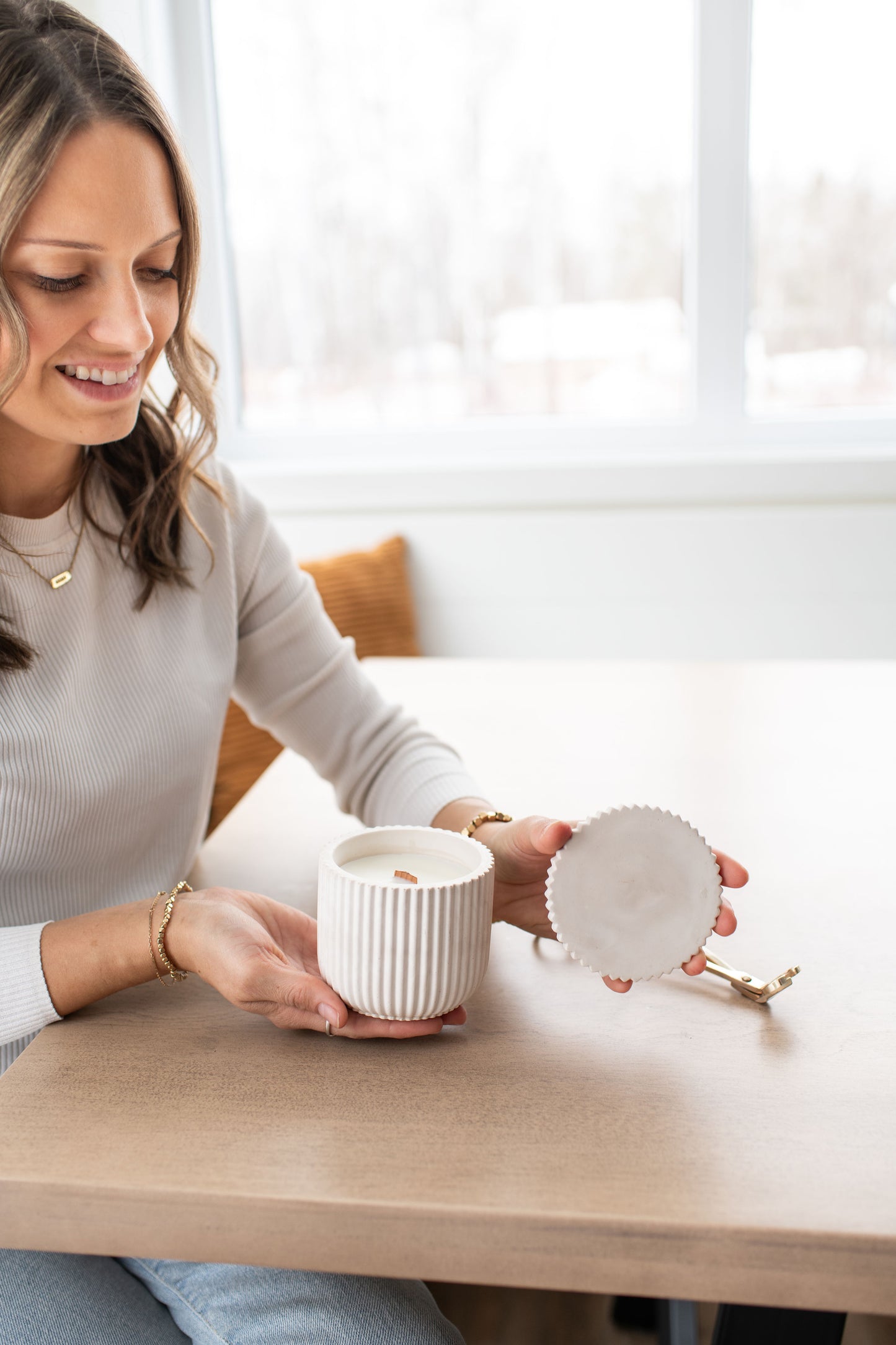 NEW!!! Fluted Large Candle