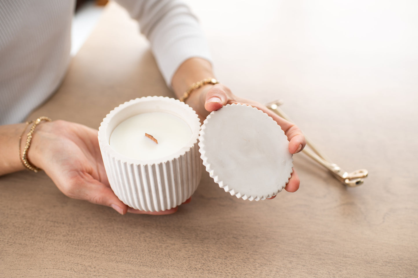 NEW!!! Fluted Large Candle