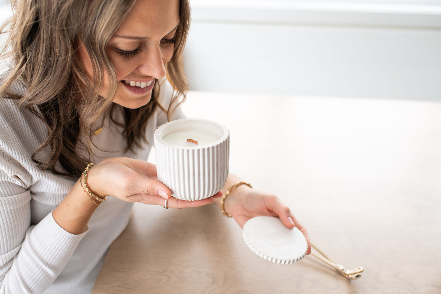 NEW!!! Fluted Large Candle