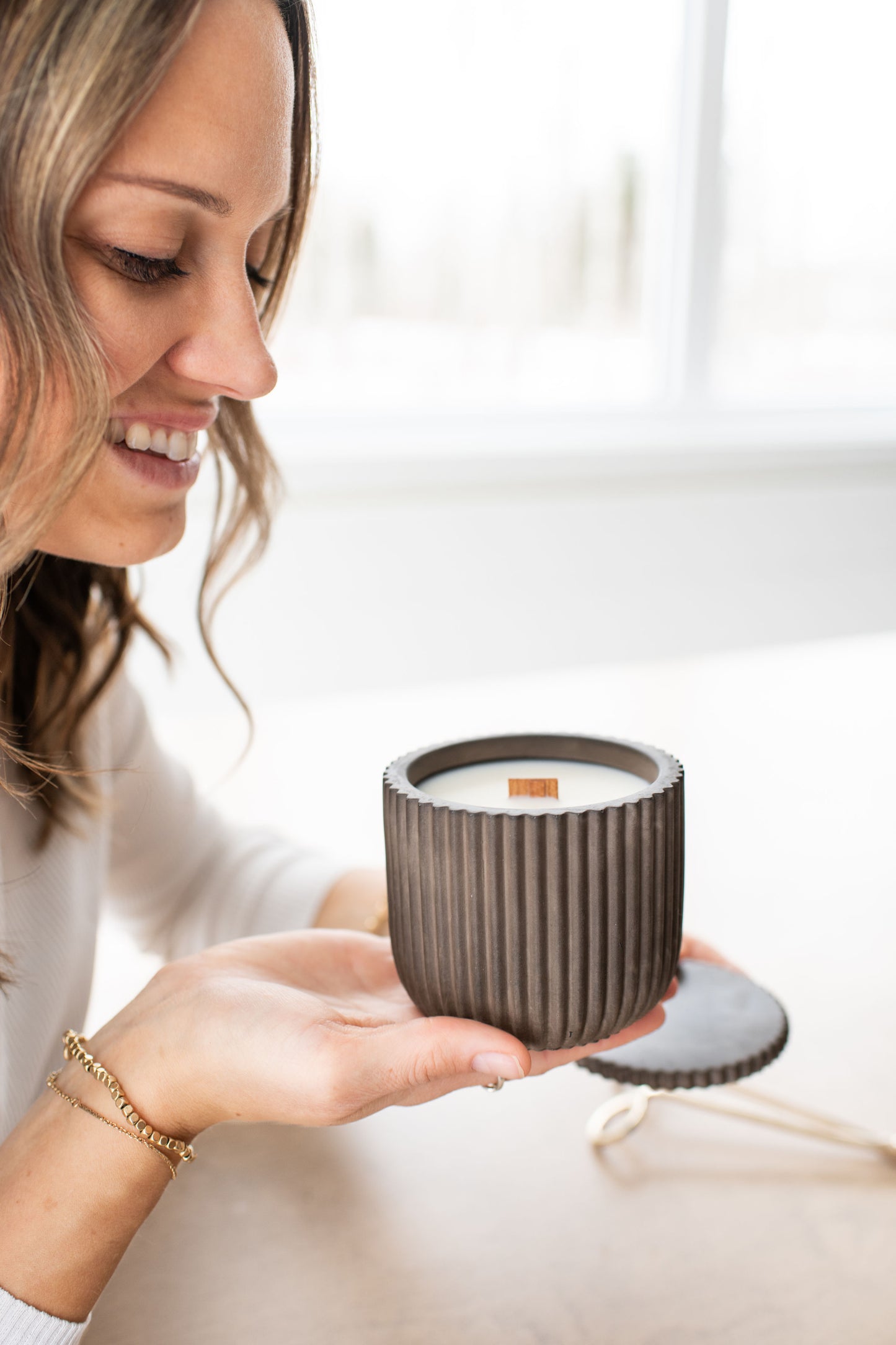 NEW!!! Fluted Large Candle