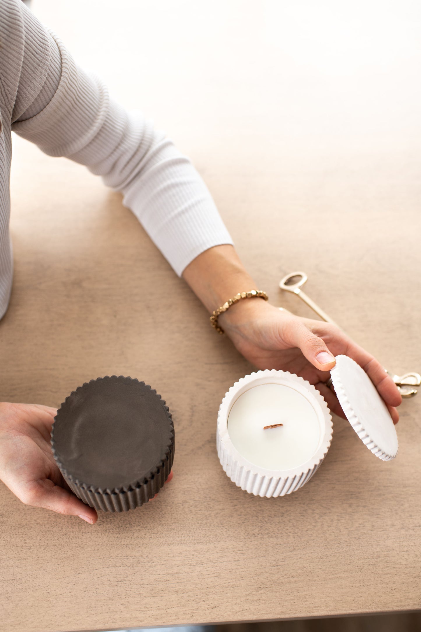 NEW!!! Fluted Large Candle