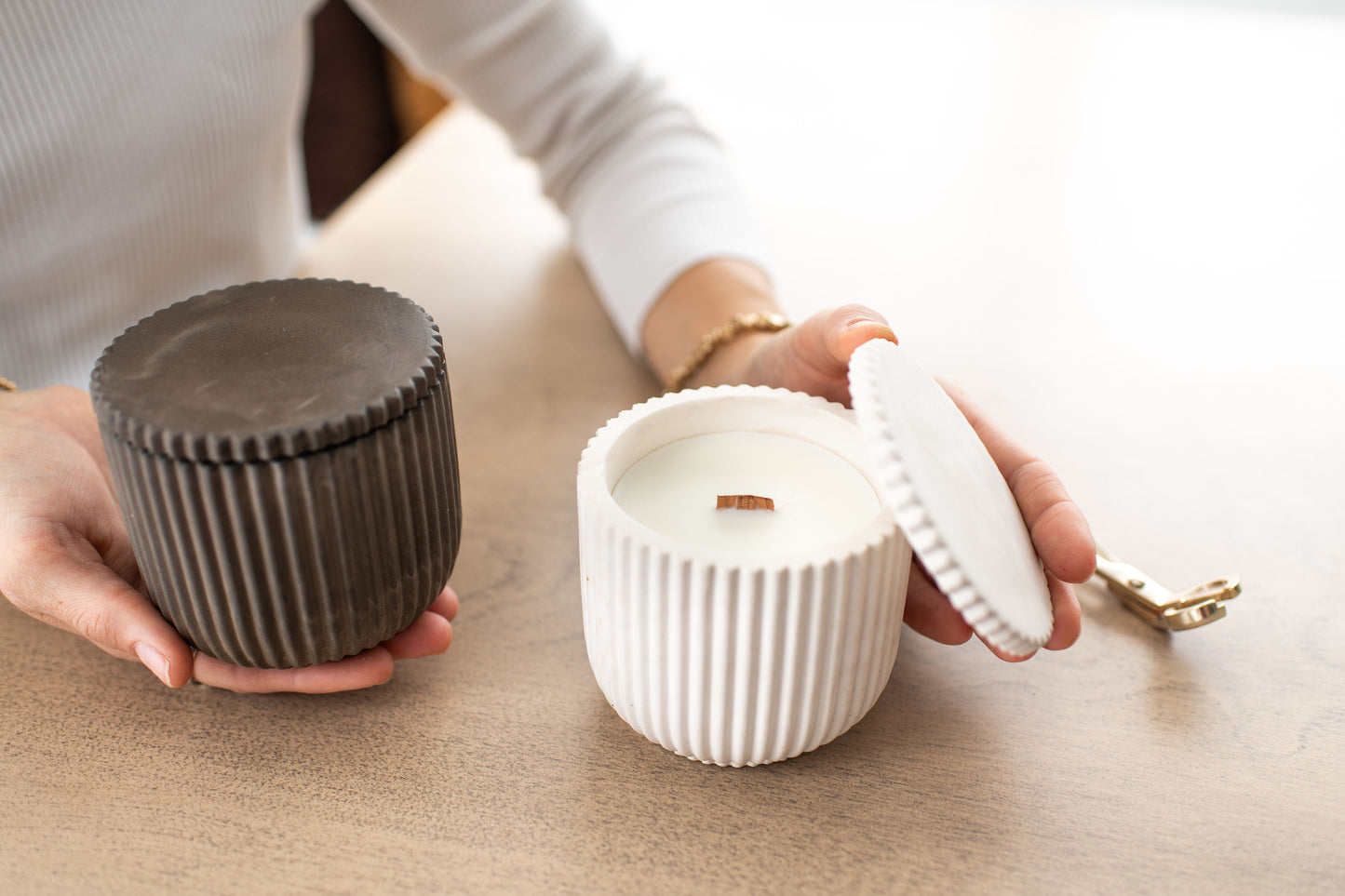 NEW!!! Fluted Large Candle