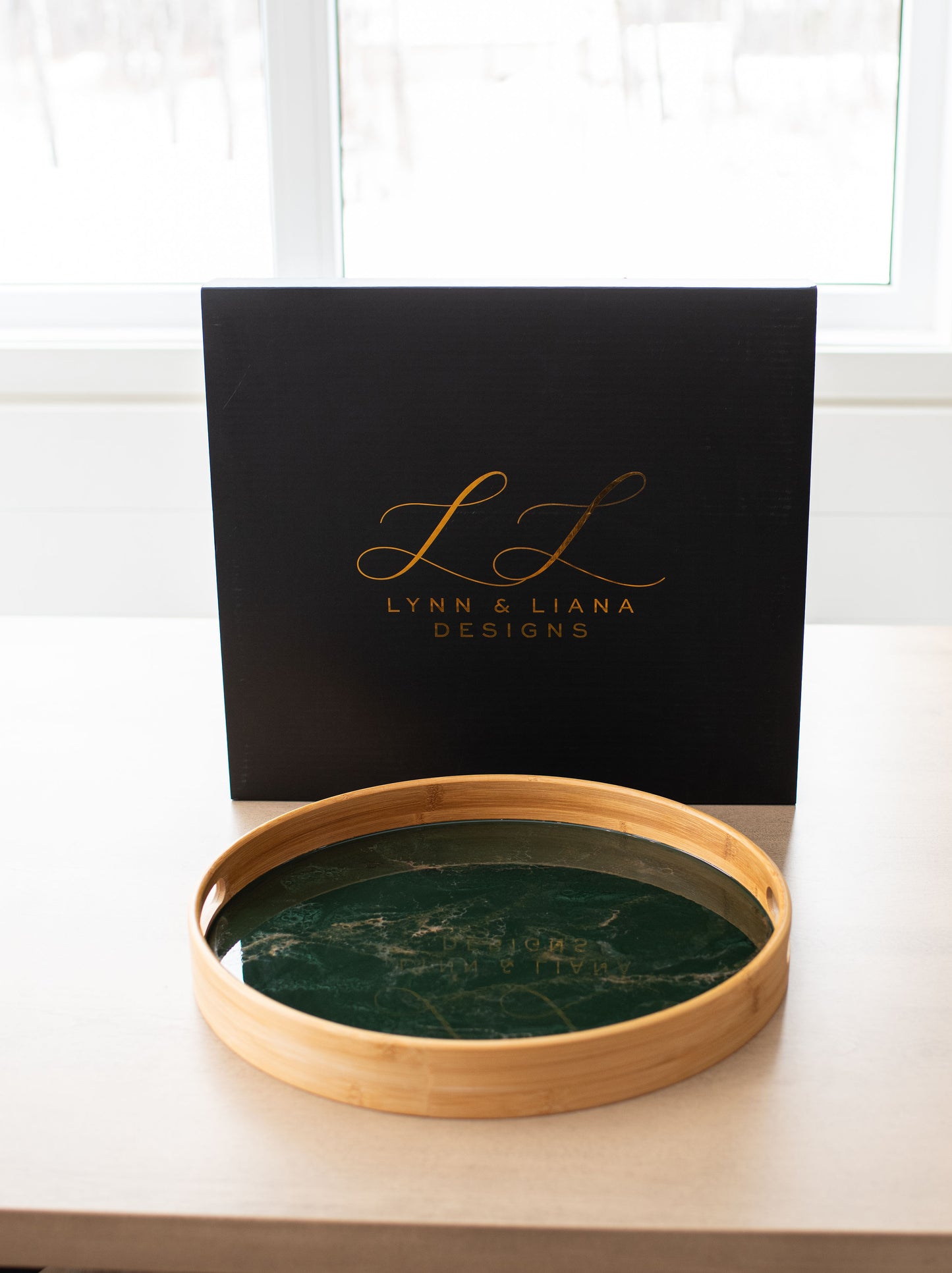 Bamboo Round Serving Trays