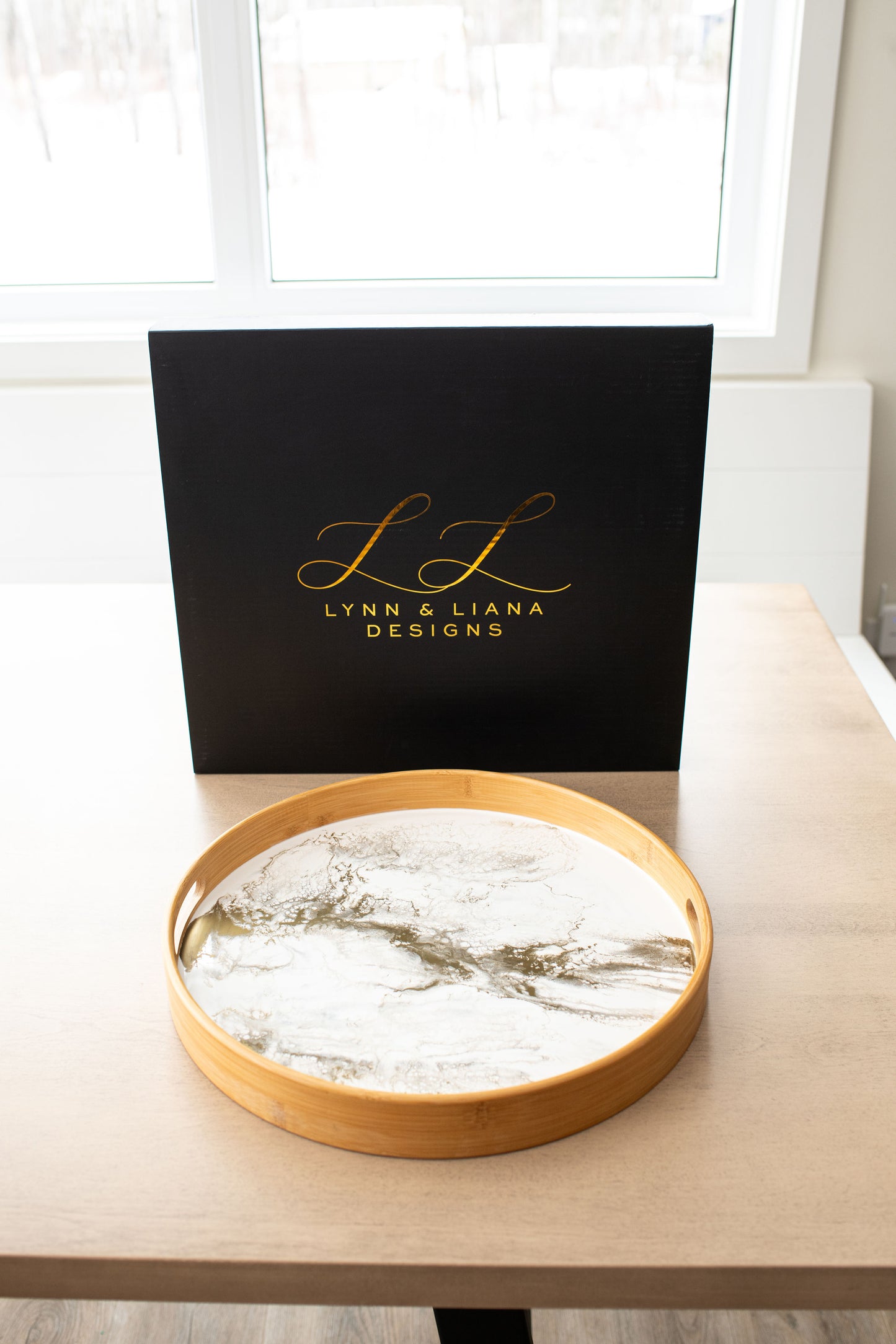 Bamboo Round Serving Trays