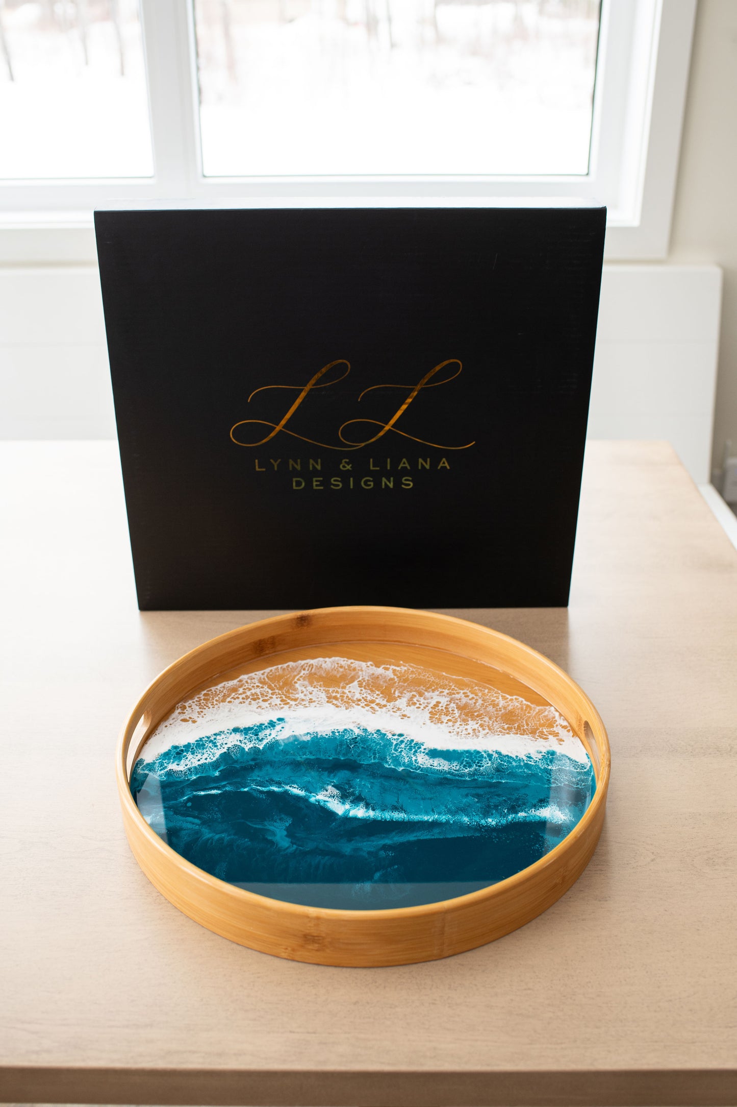 Bamboo Round Serving Trays