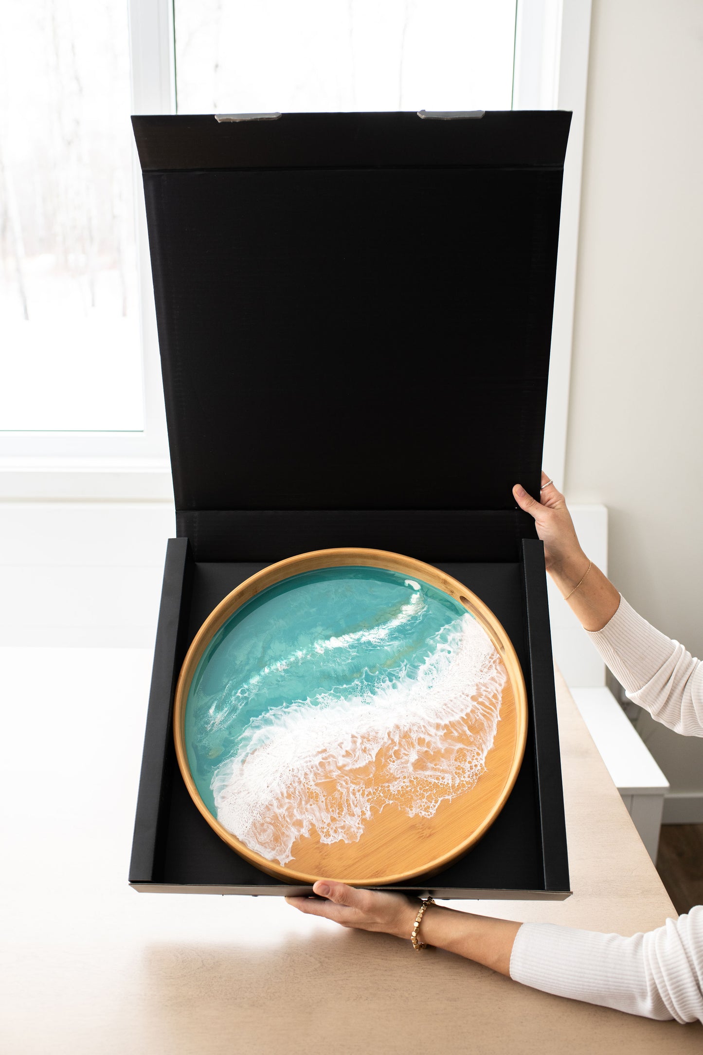 Bamboo Round Serving Trays