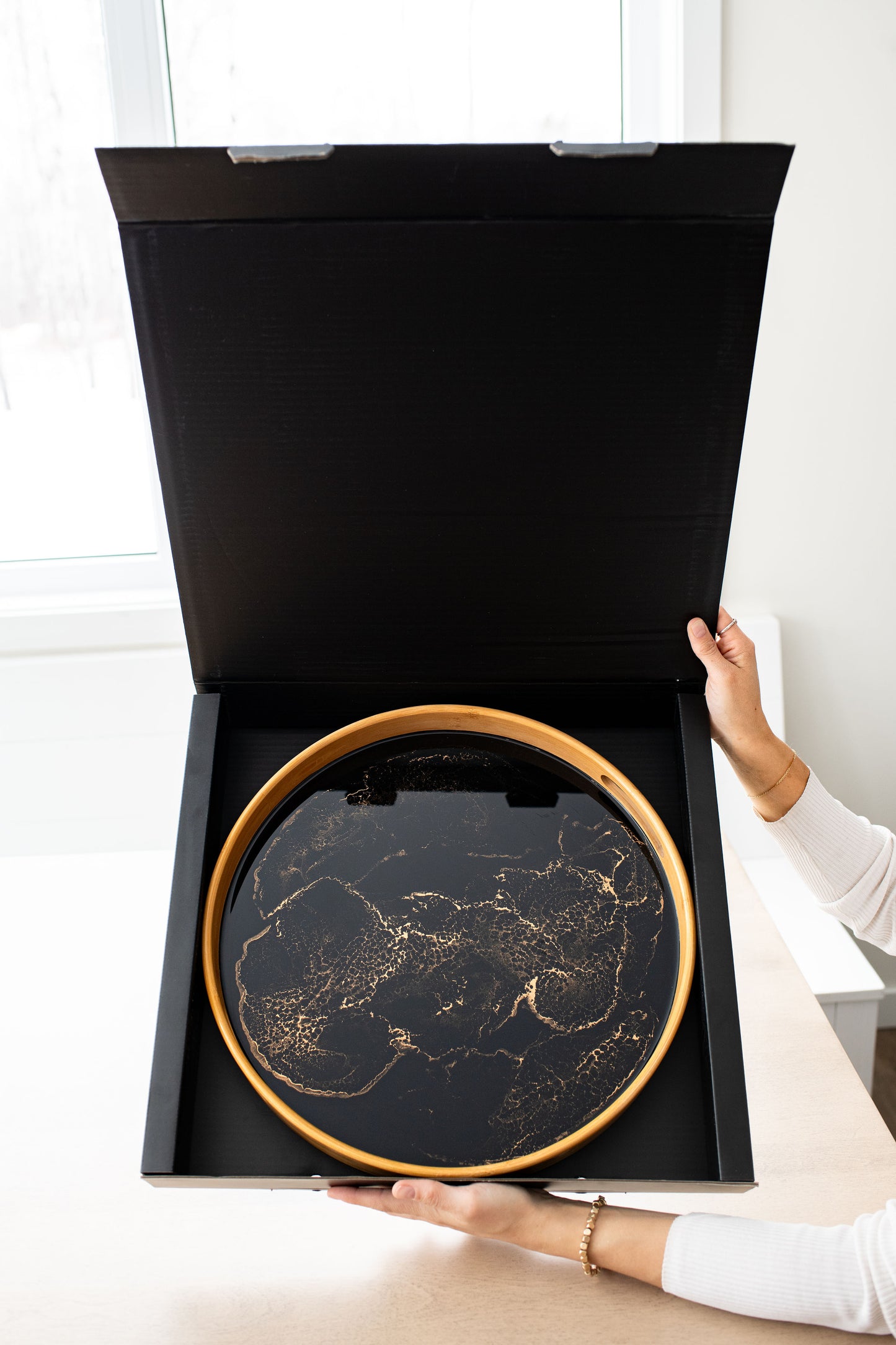 Bamboo Round Serving Trays