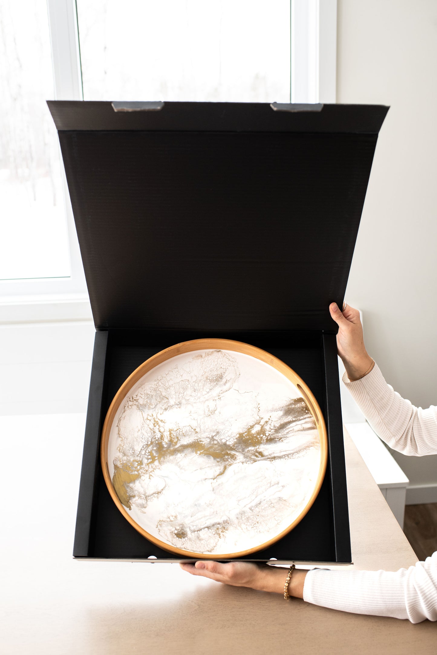 Bamboo Round Serving Trays