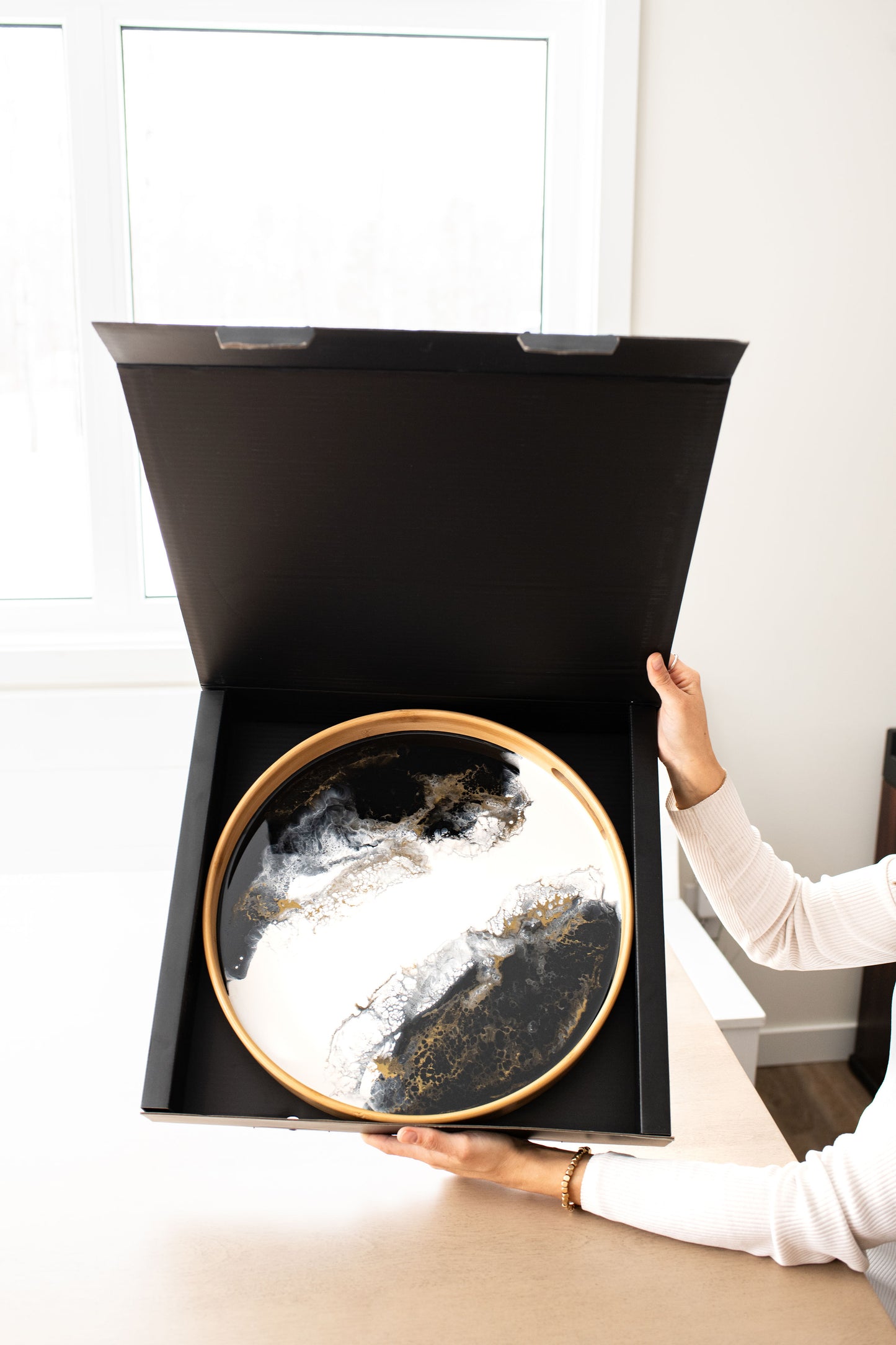 Bamboo Round Serving Trays