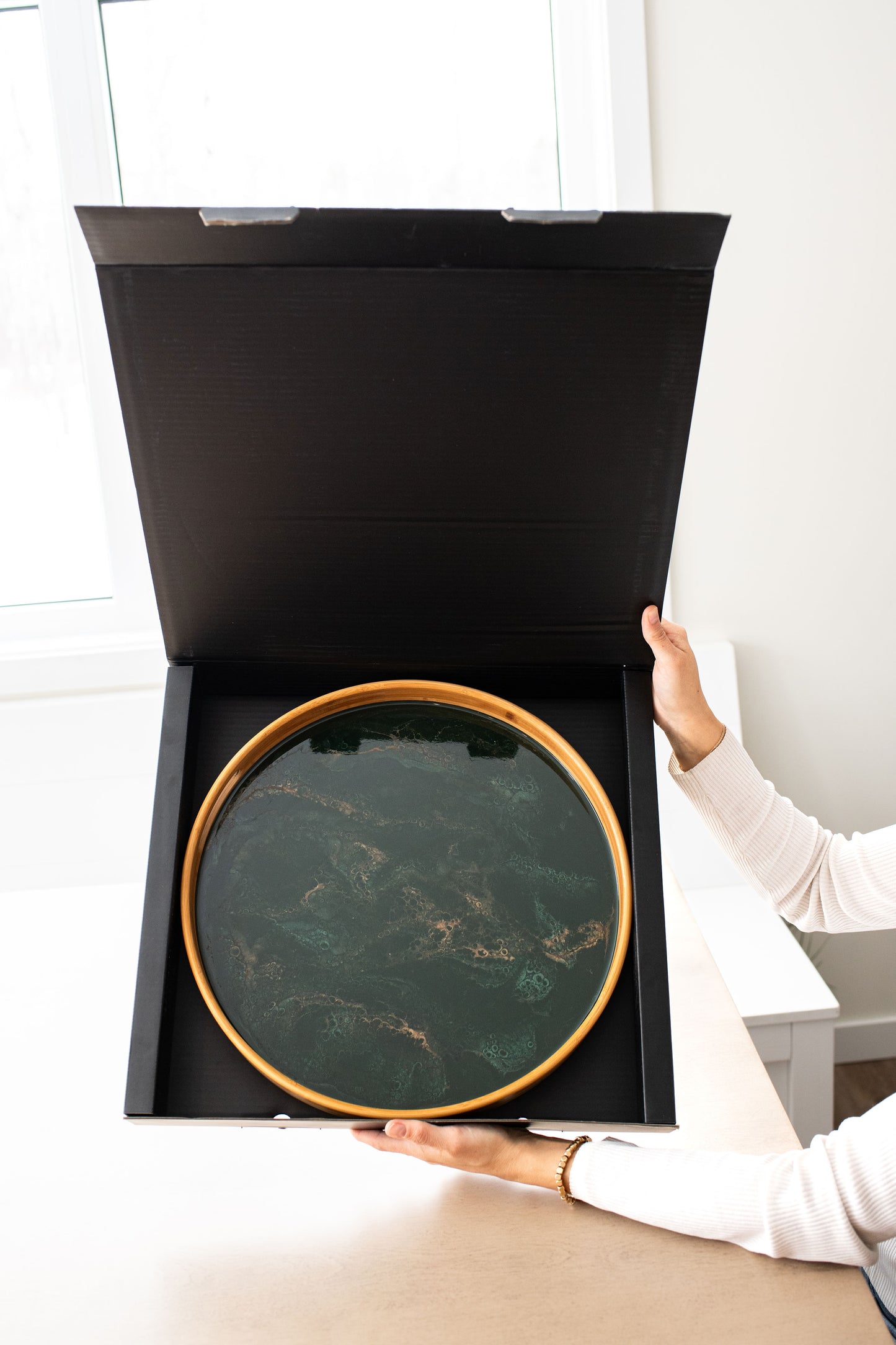 Bamboo Round Serving Trays