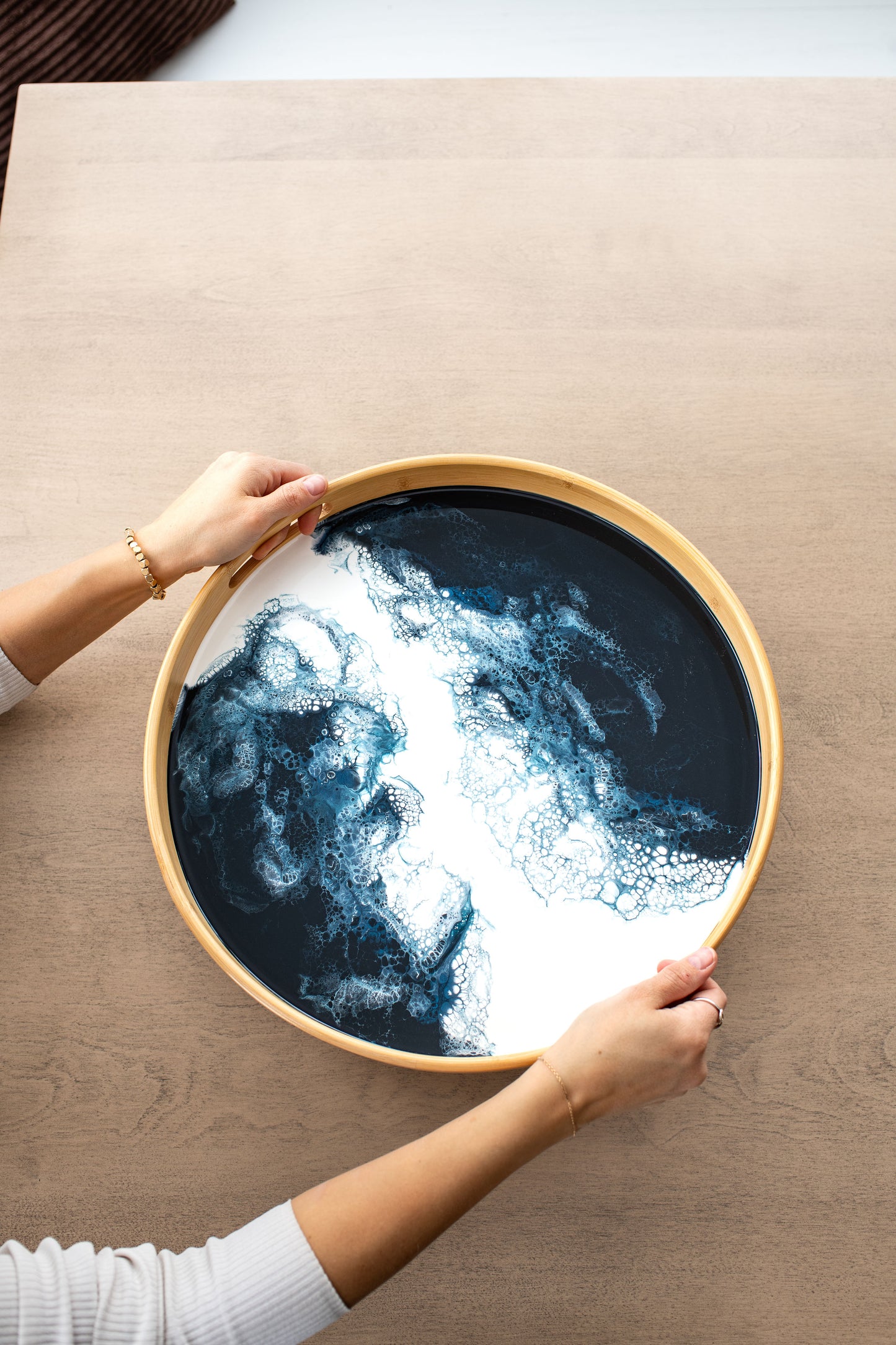 Bamboo Round Serving Trays