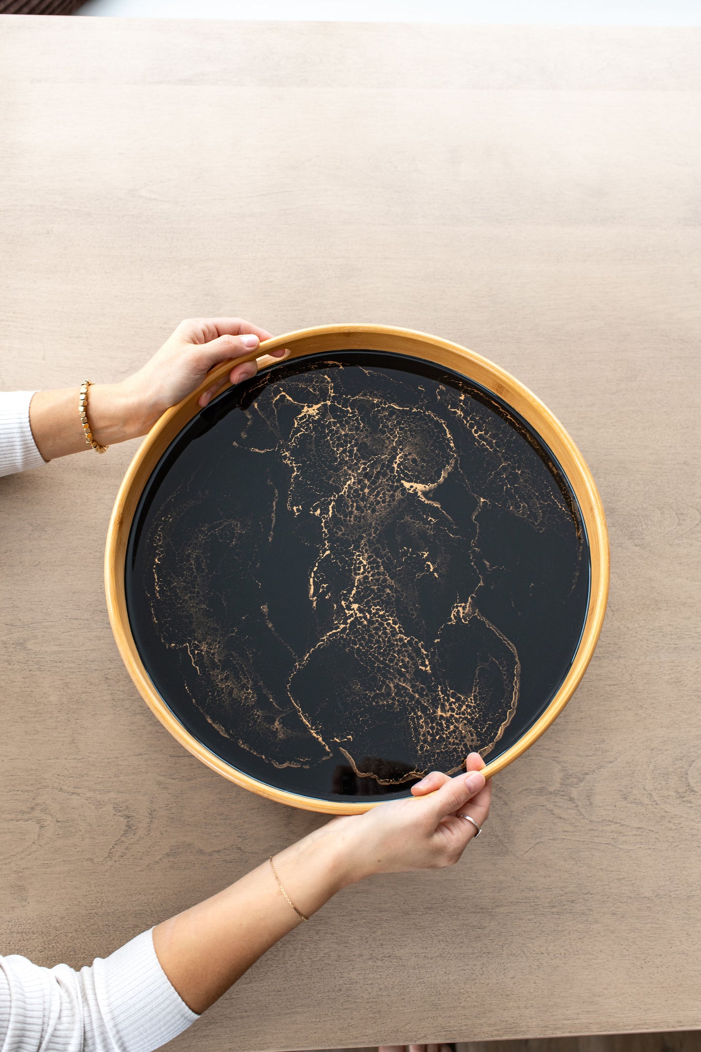 Bamboo Round Serving Trays