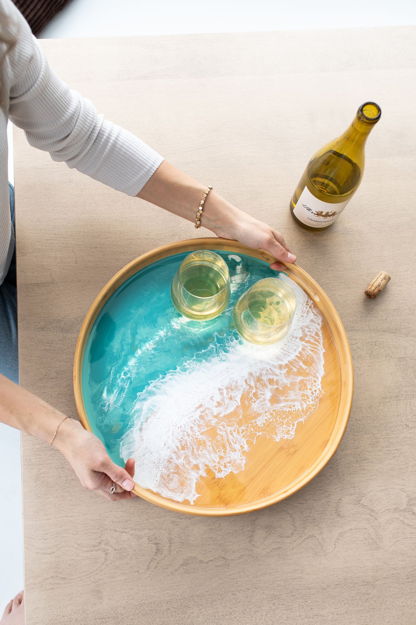 Bamboo Round Serving Trays