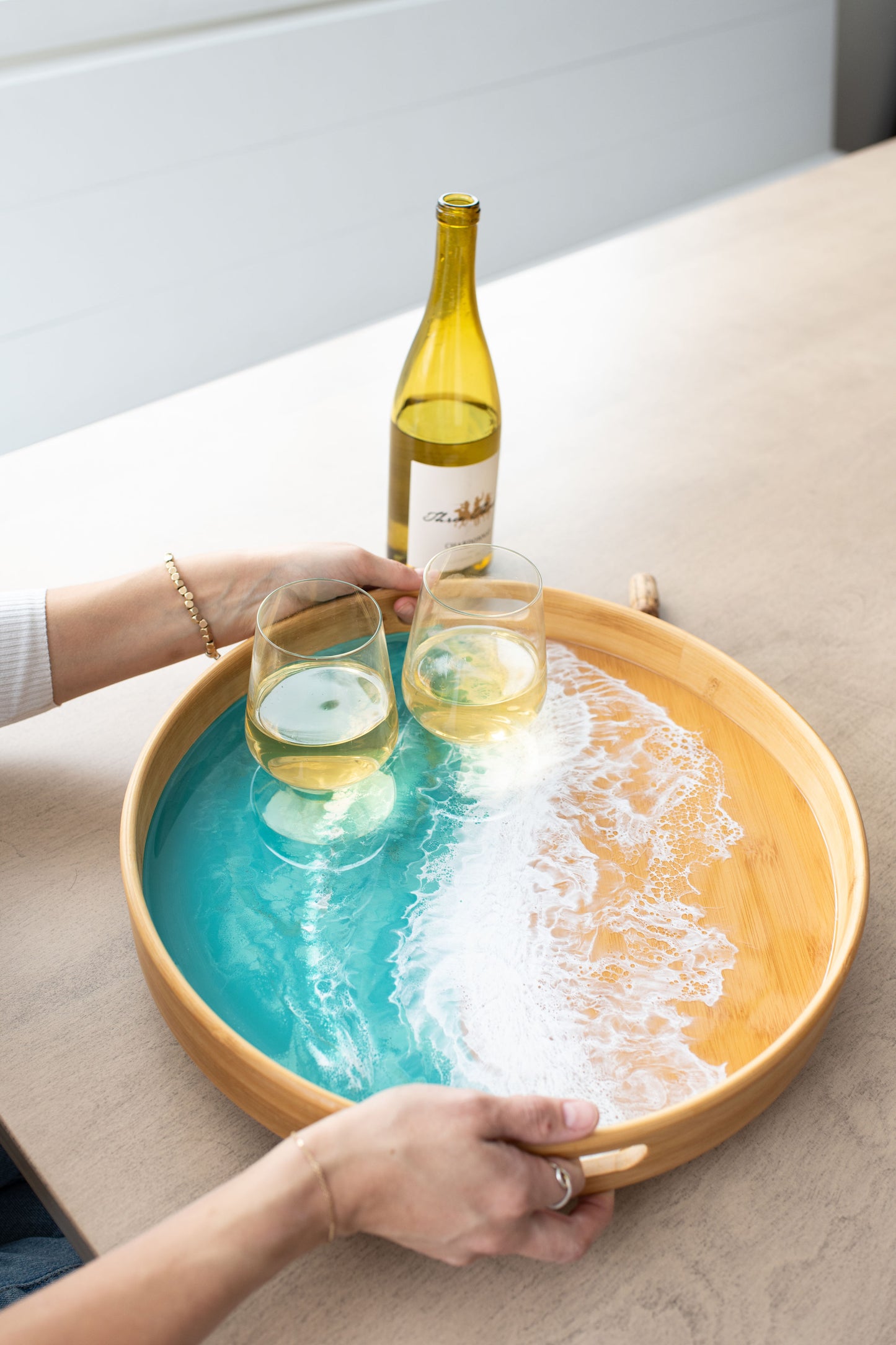 Bamboo Round Serving Trays