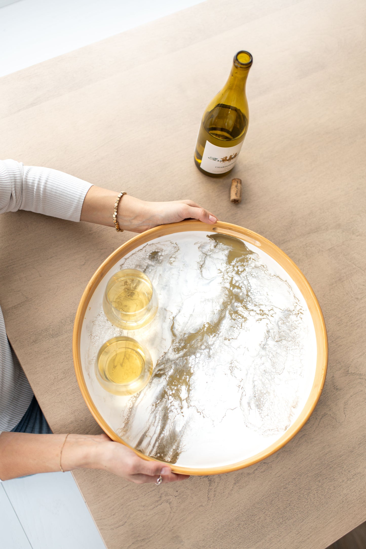 Bamboo Round Serving Trays