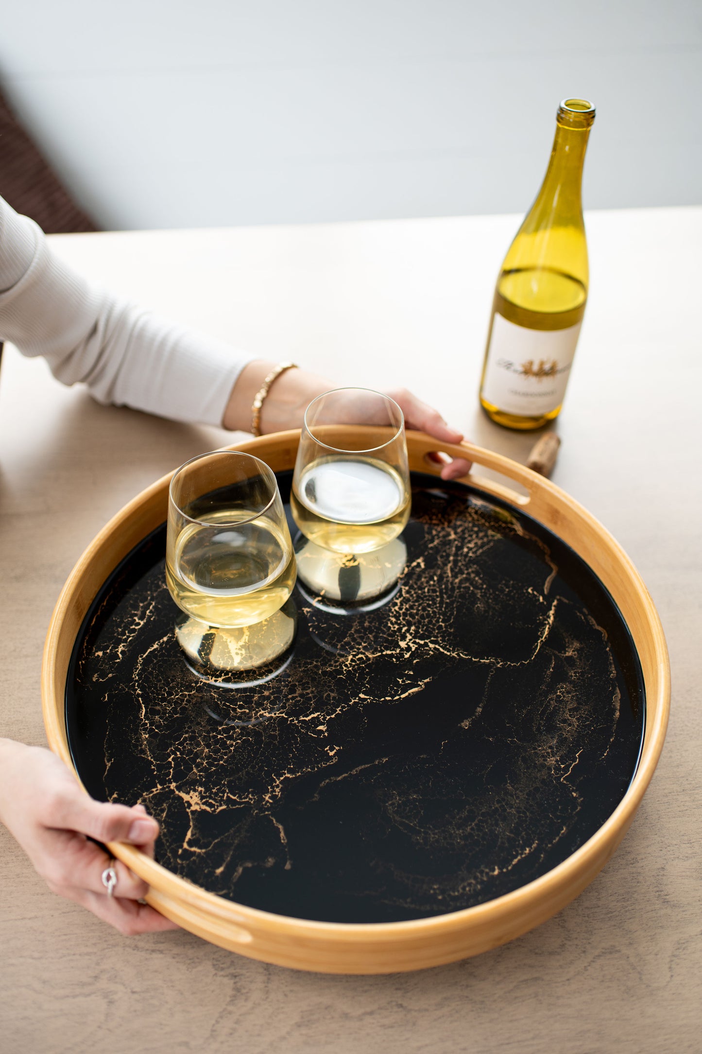 Bamboo Round Serving Trays