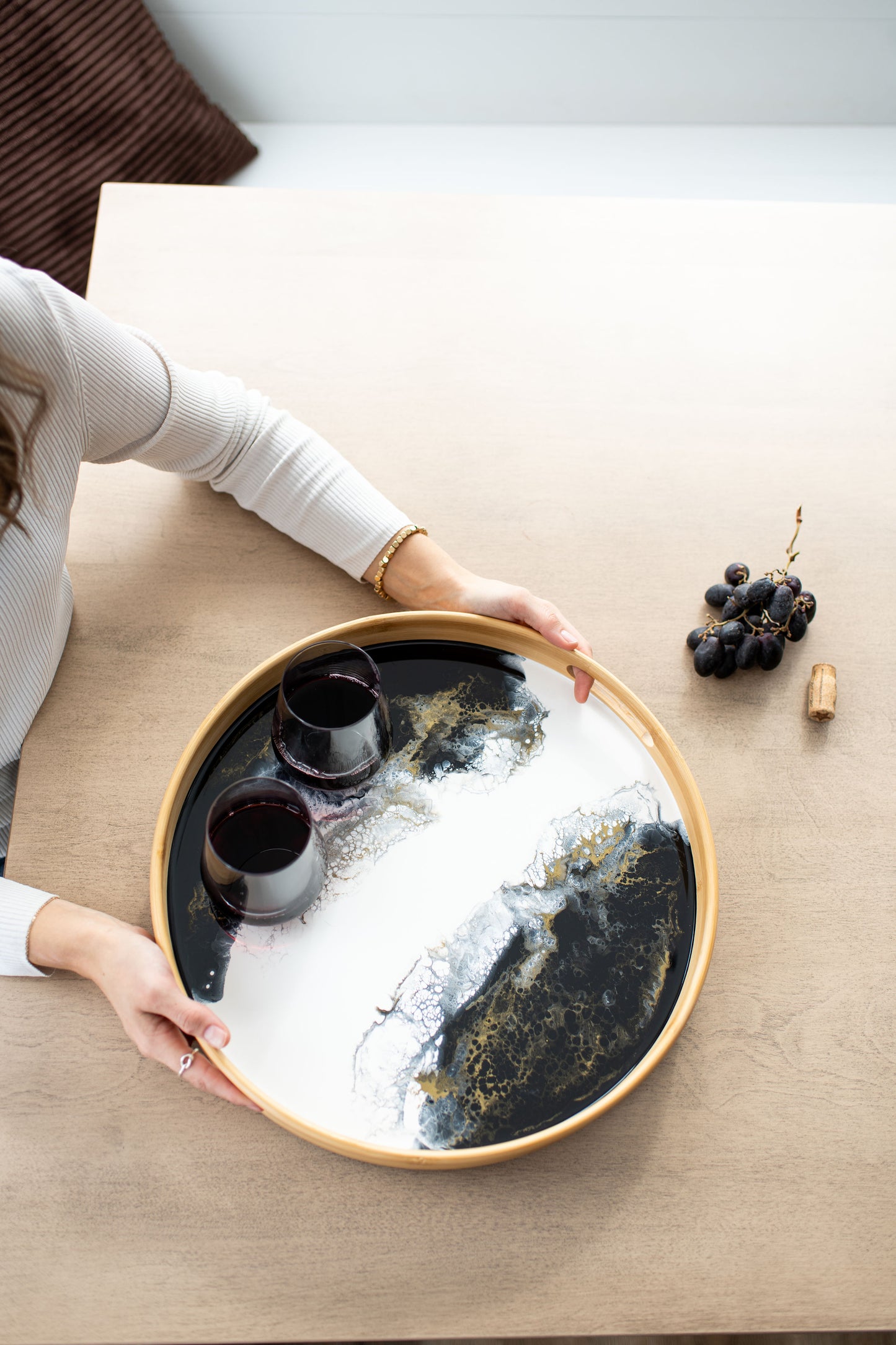 Bamboo Round Serving Trays