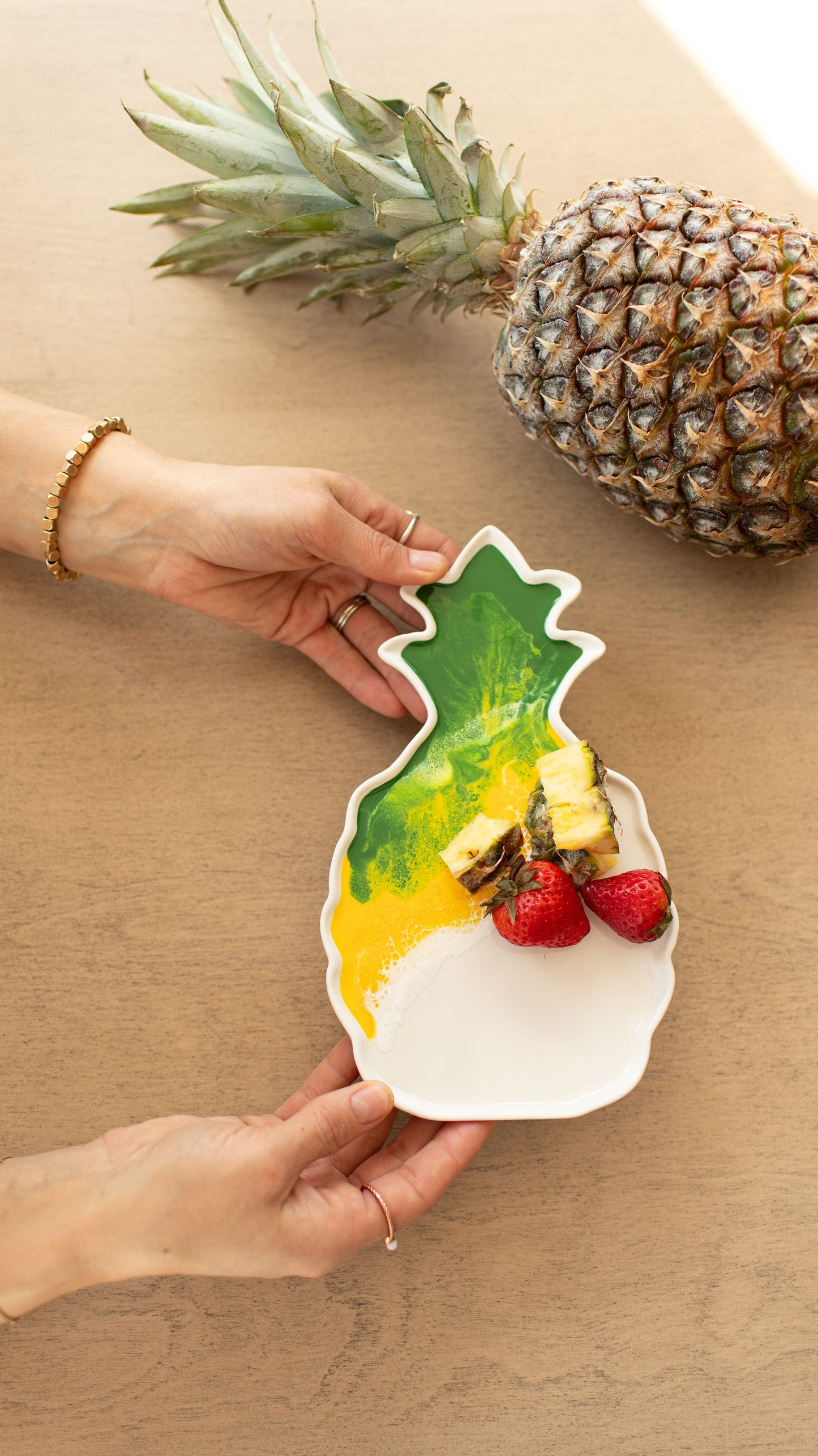 NEW!!! Pineapple Charcuterie Board and Ceramic Tray