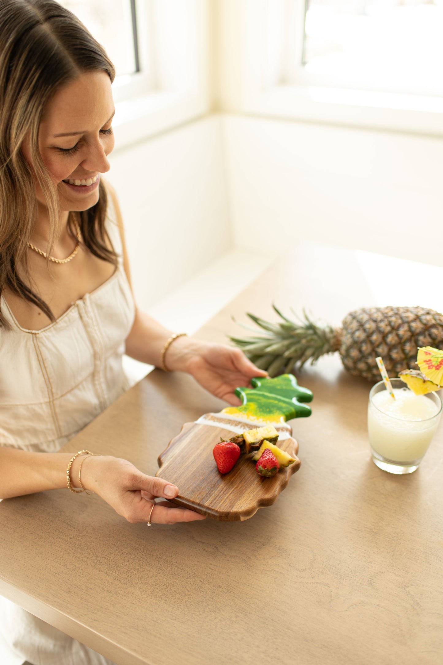 NEW!!! Pineapple Charcuterie Board and Ceramic Tray