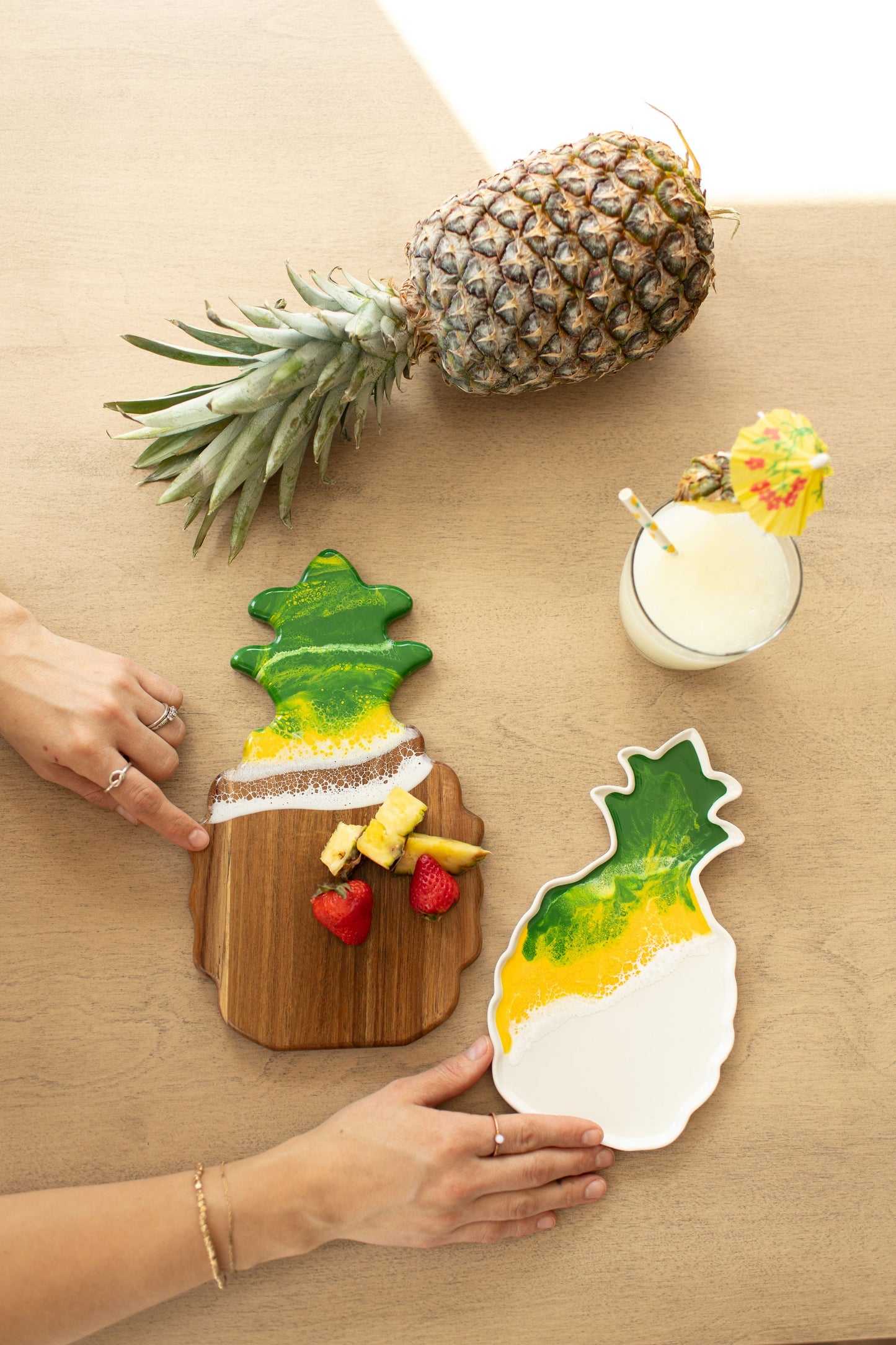 NEW!!! Pineapple Charcuterie Board and Ceramic Tray